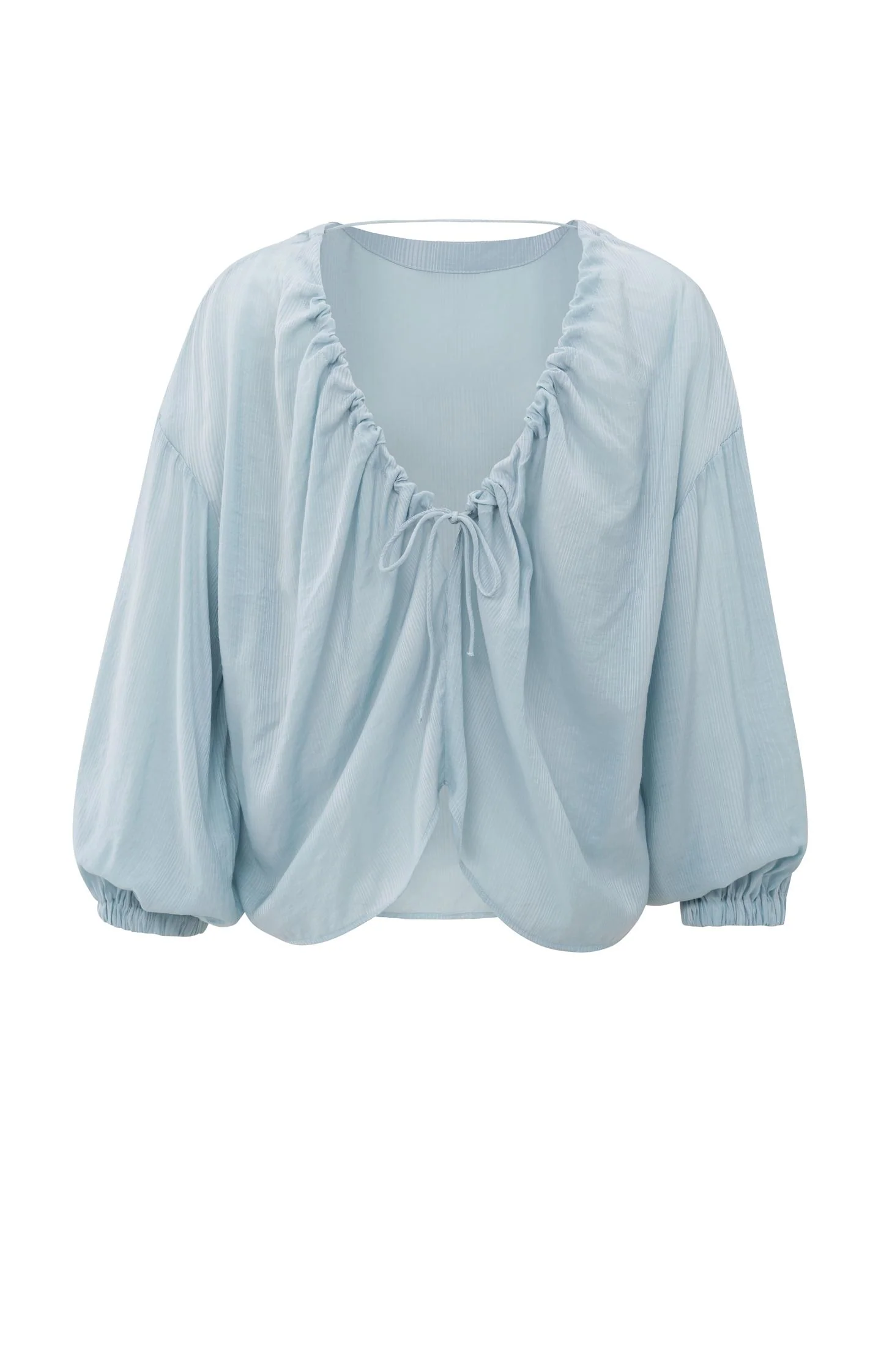 Flowy crinkle top with open back and tie detail - Image 6