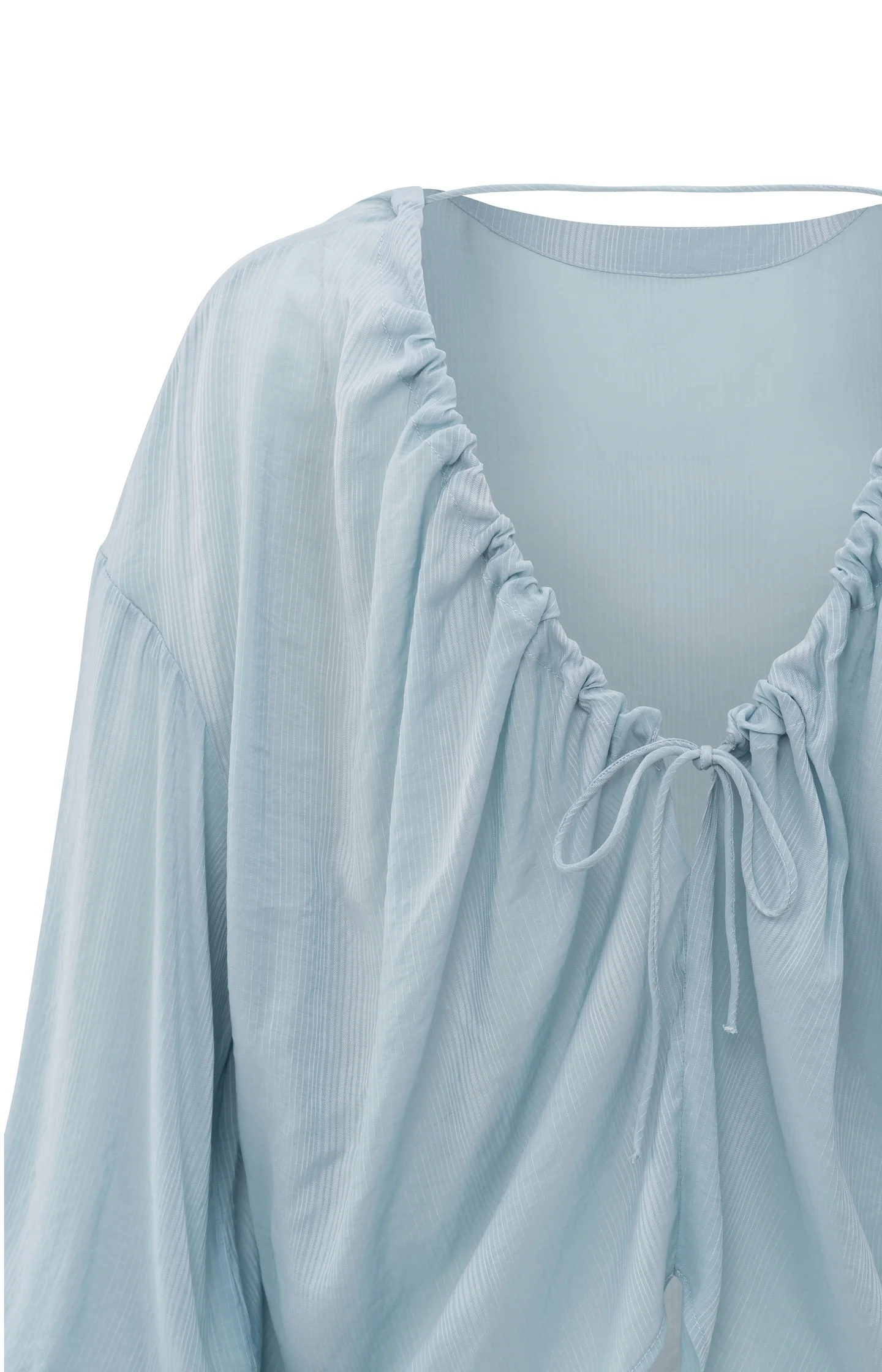 Flowy crinkle top with open back and tie detail - Image 7