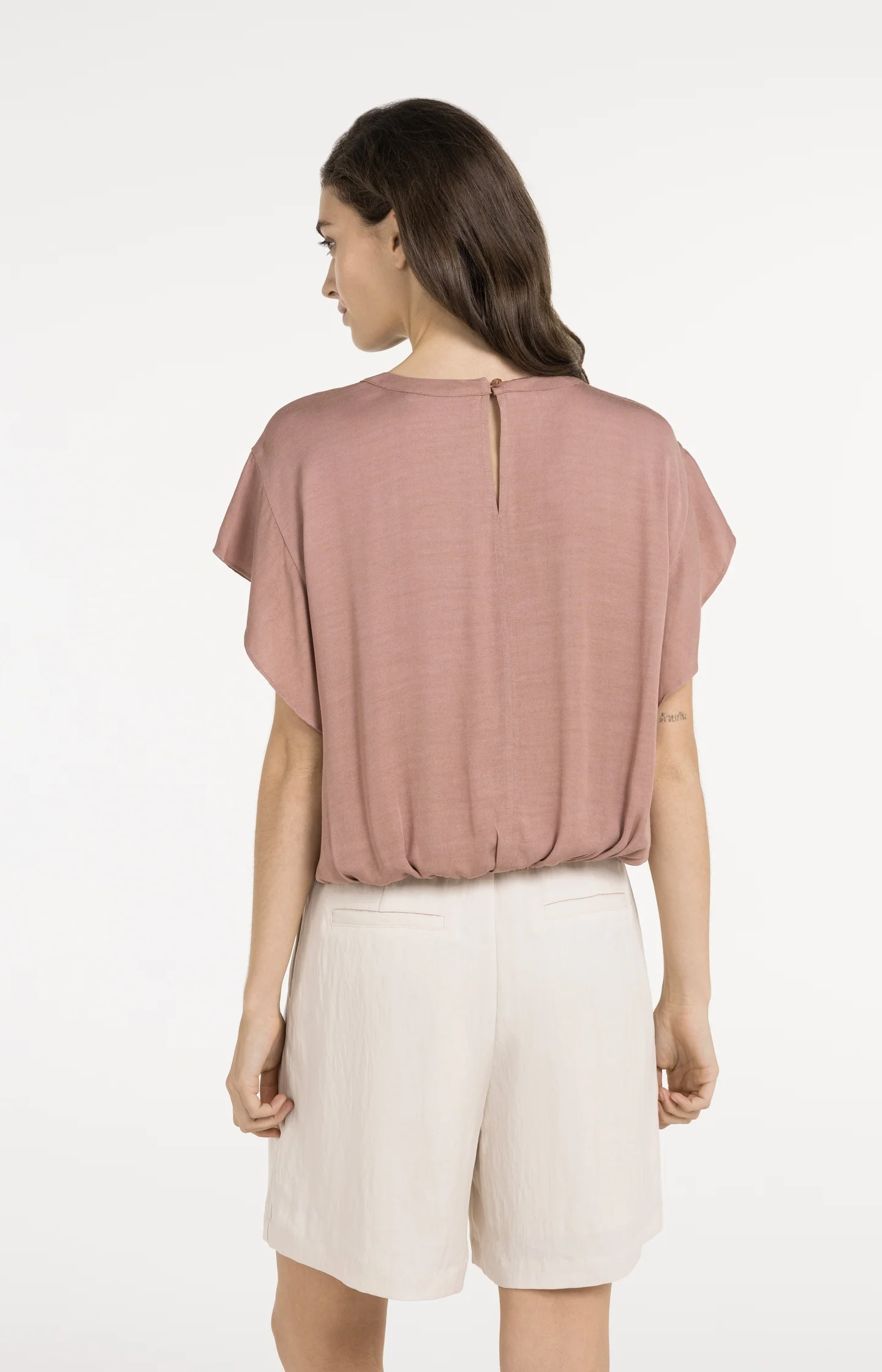 Flowy top with knot detail and elastic hem - Image 4