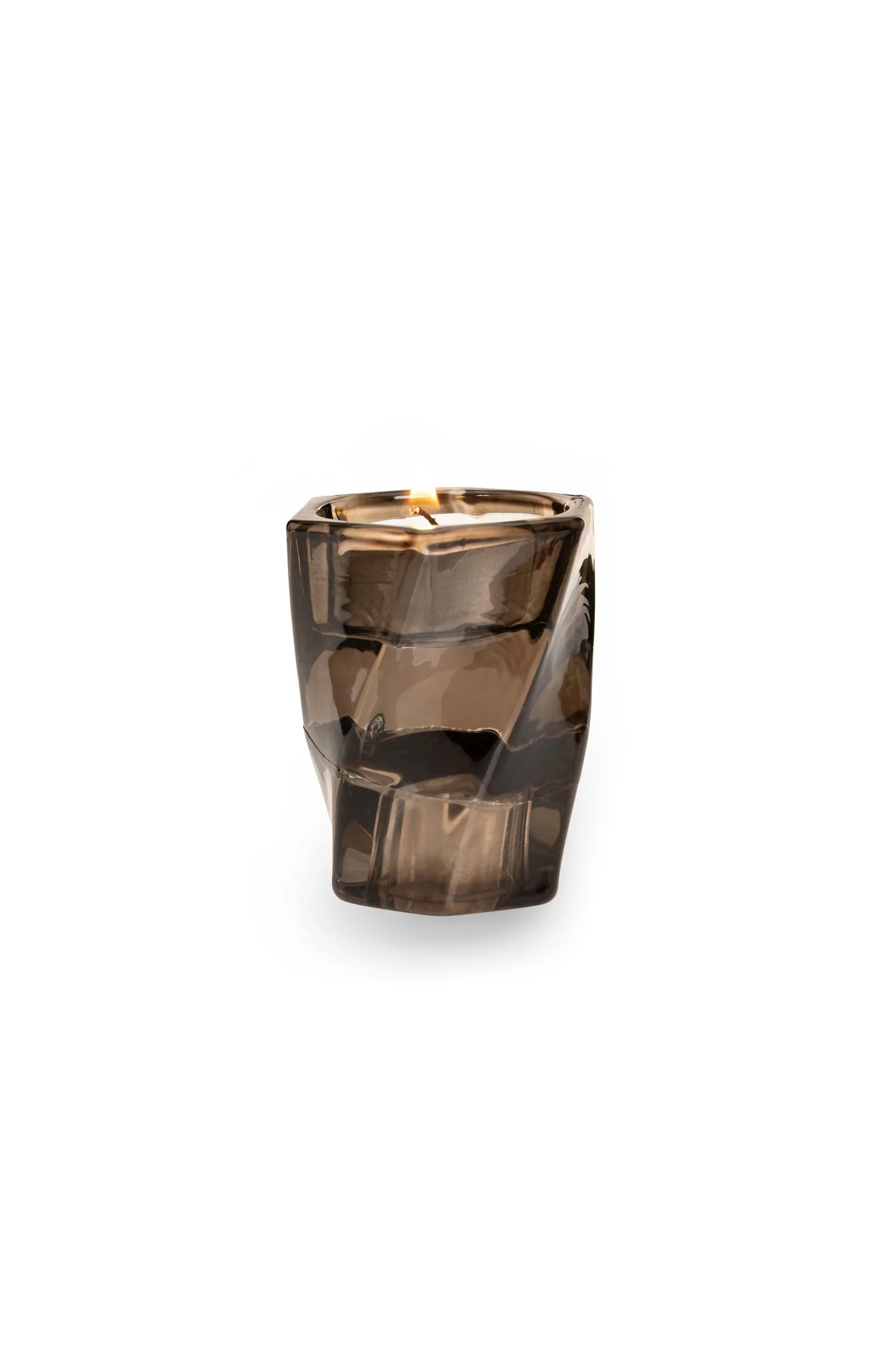 Glass candle holder with swirl design - Image 5