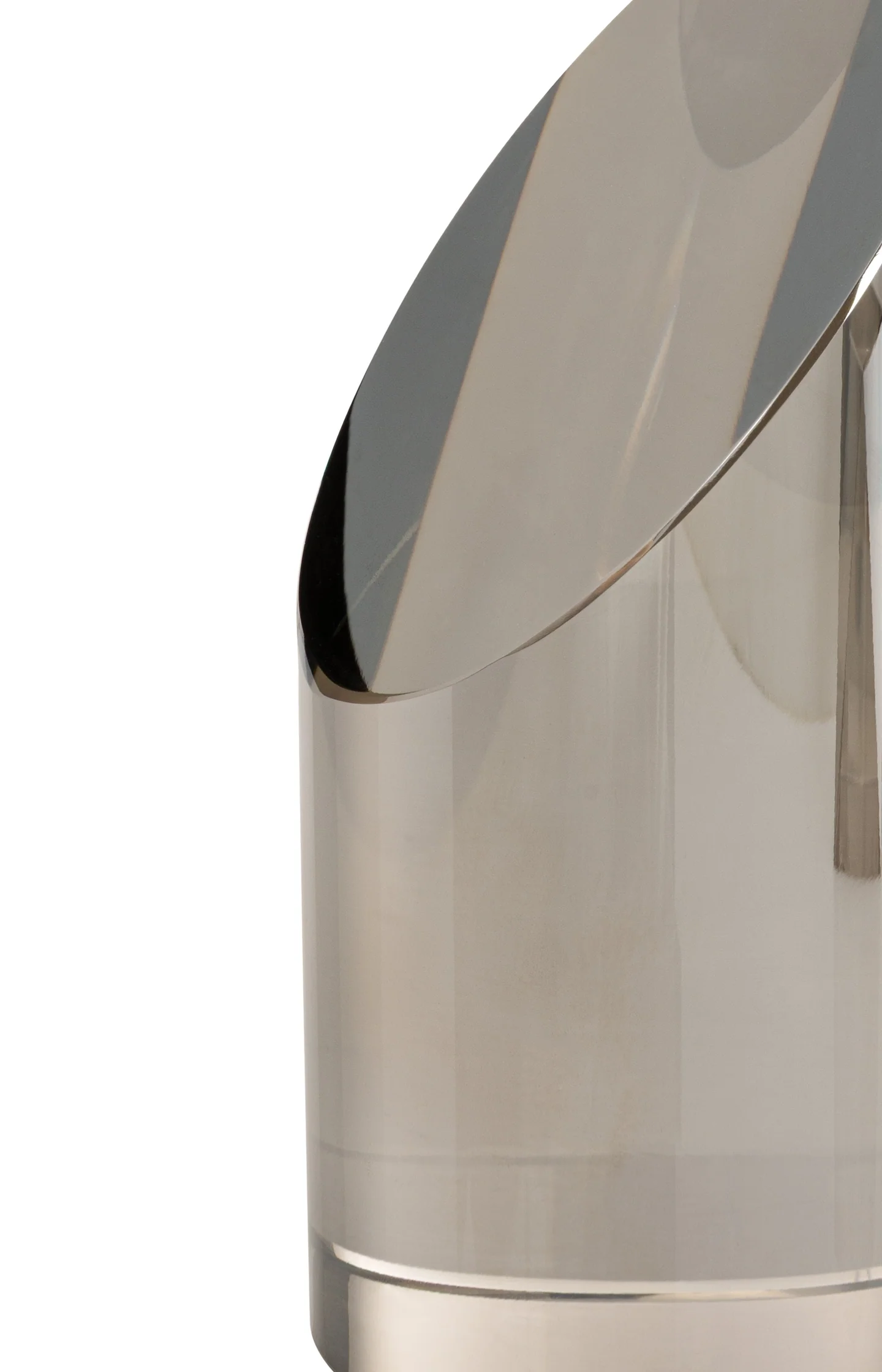 Glass sculpture with slanted top - Image 3