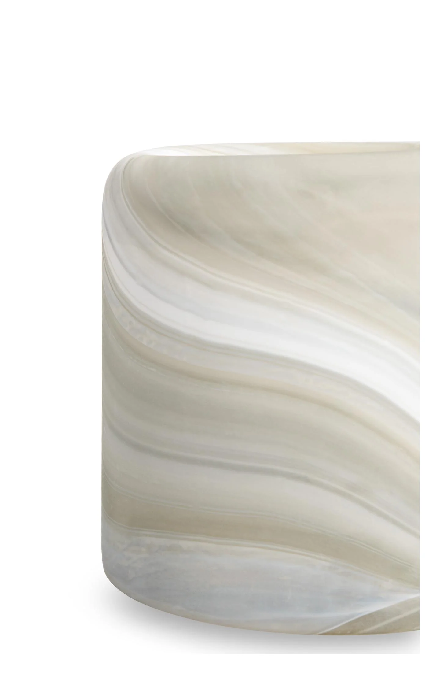 Glass tealight holder with swirl pattern - Image 2