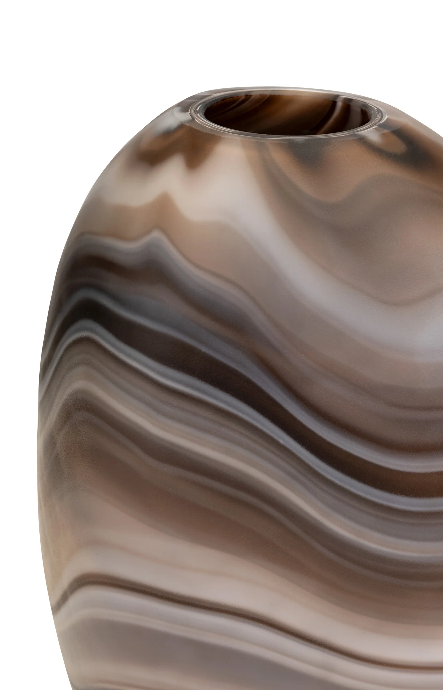 Glass vase with marble look - large - Image 2