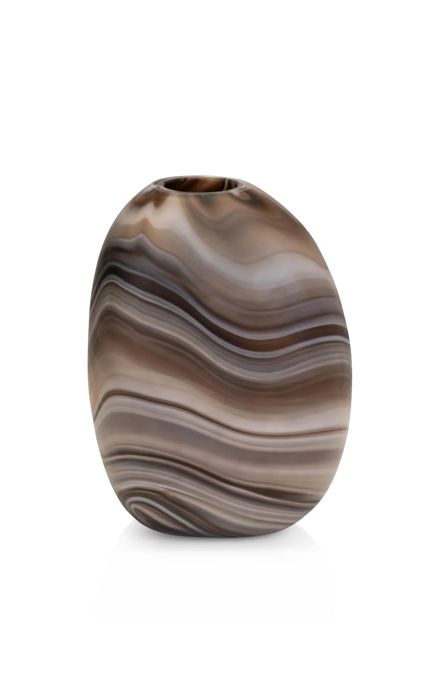 Glass vase with marble look - small
