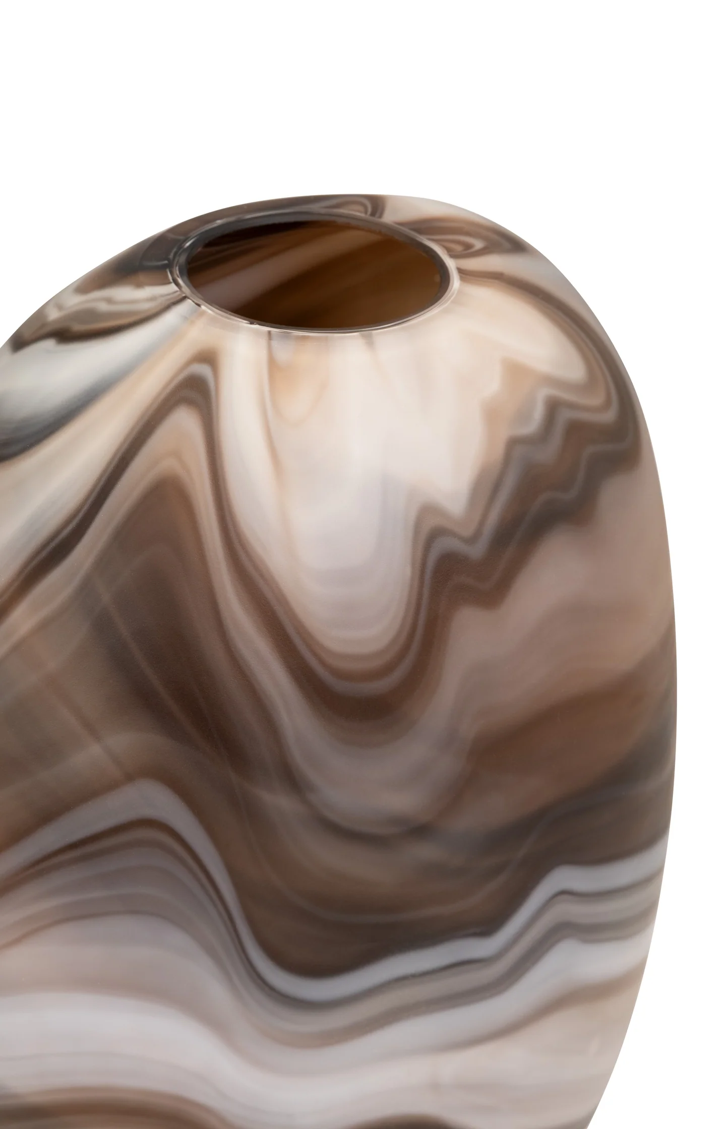 Glass vase with marble look - small - Image 2