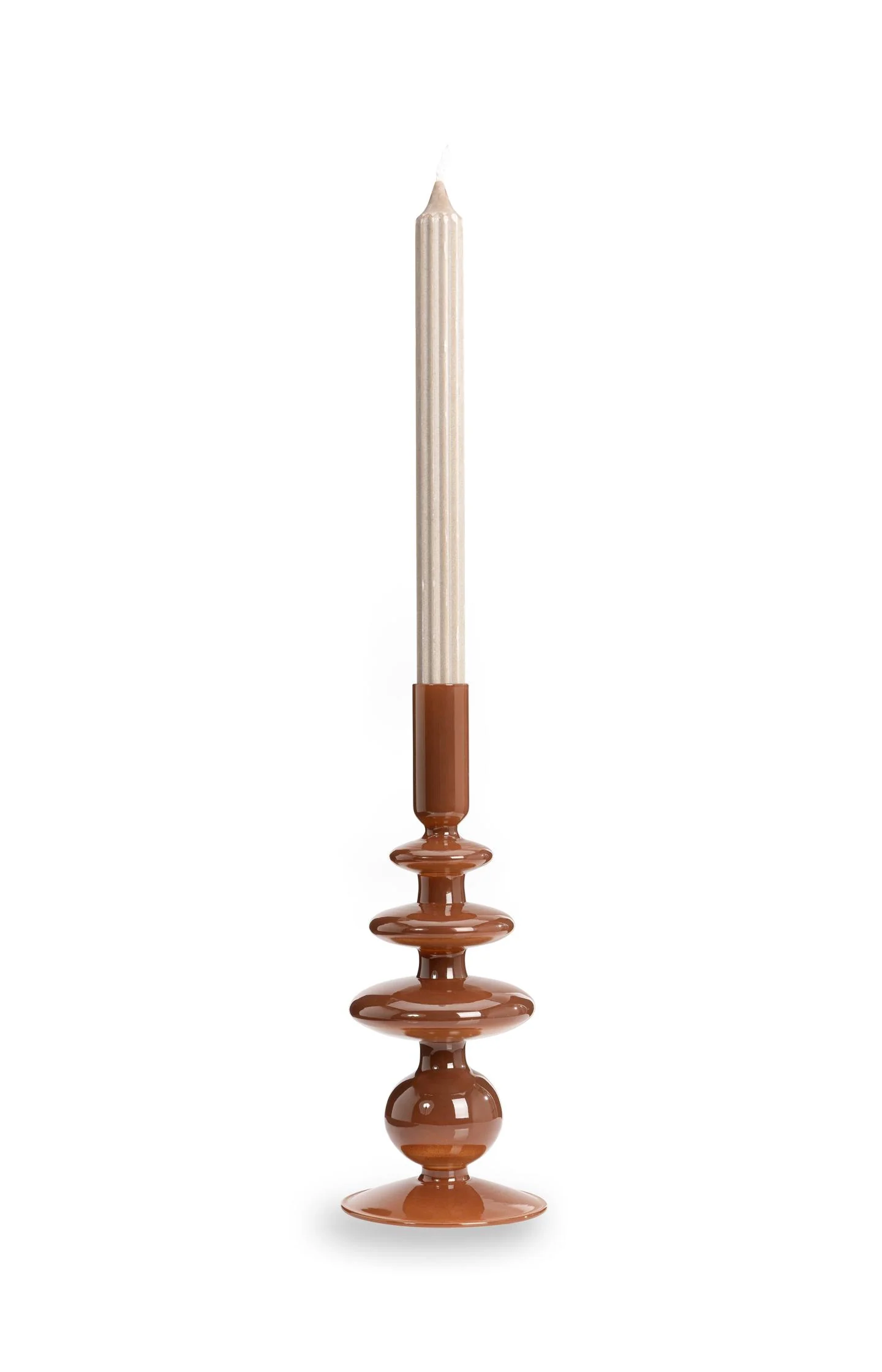 Glossy glass candle holder - large - Image 3
