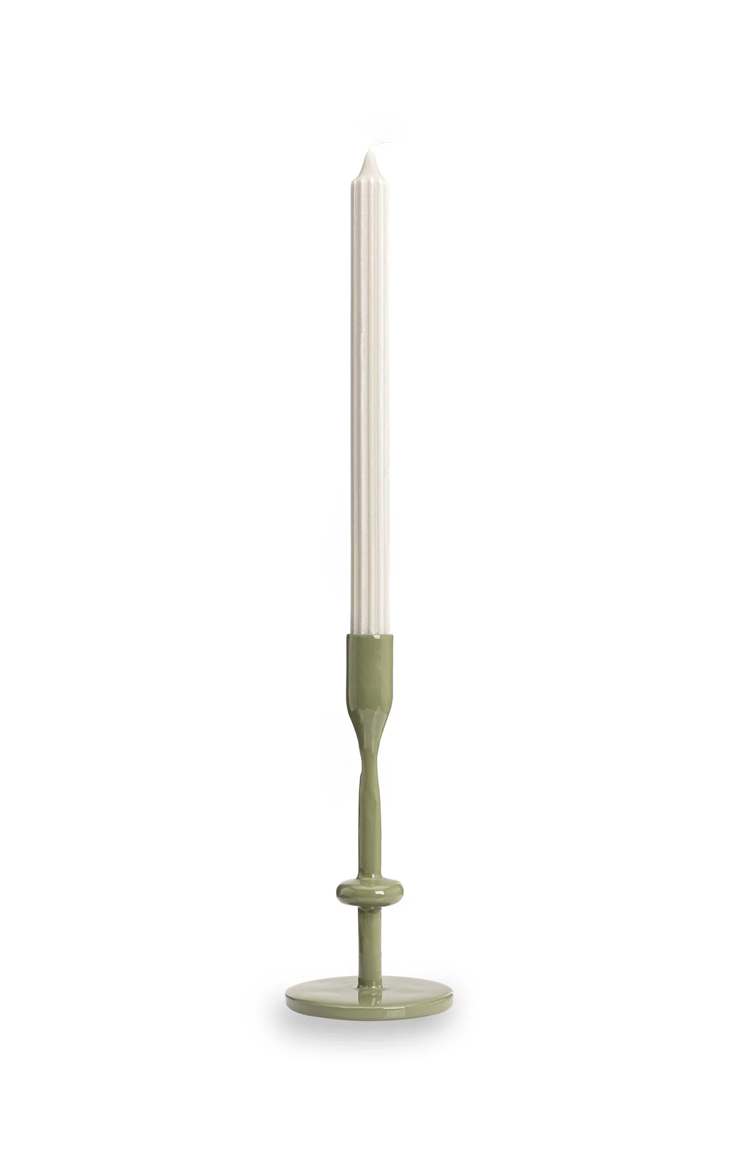 Green metal candle holder - Image 2
