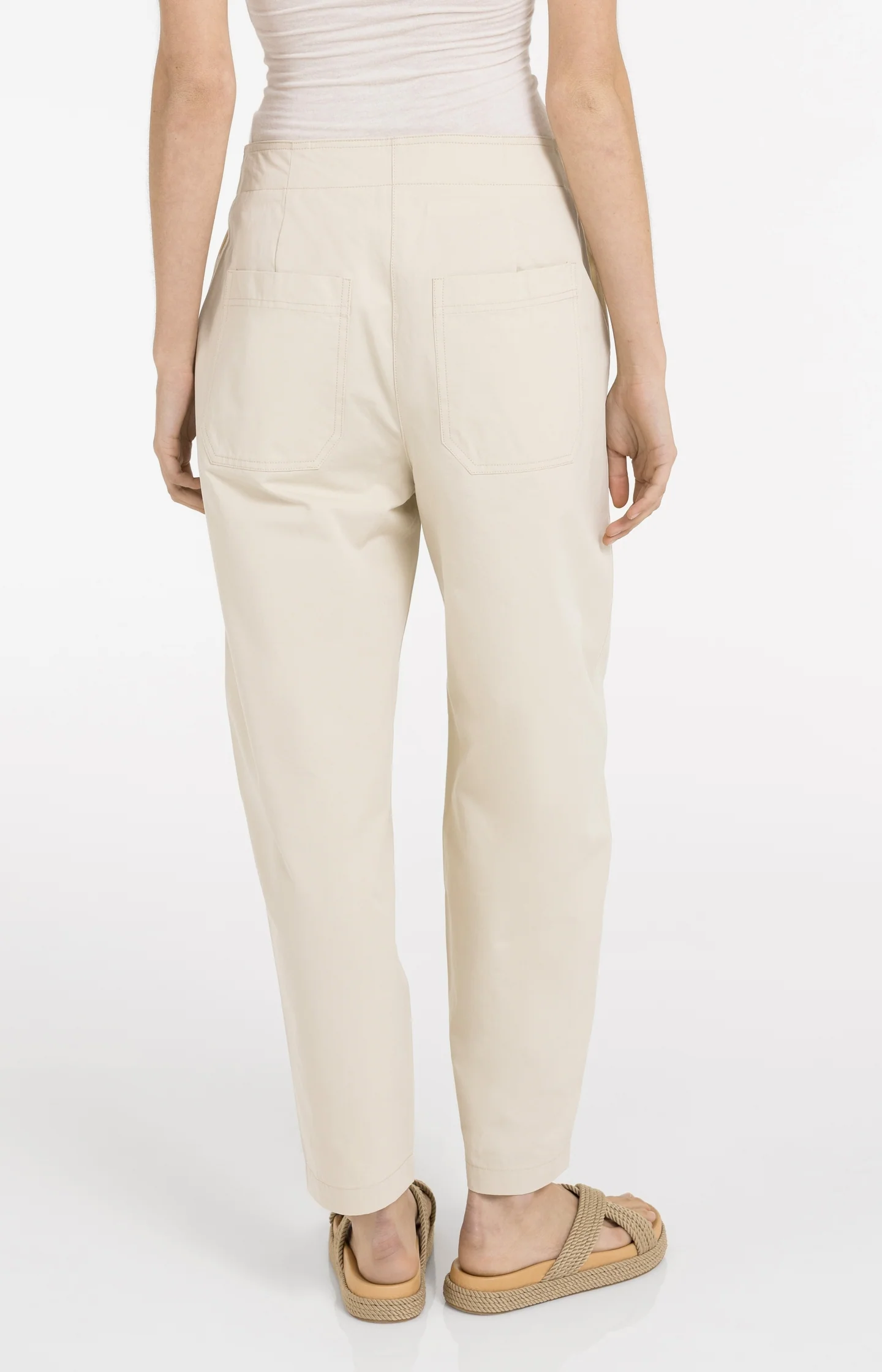 High waist barrel trousers with button detail - Image 5