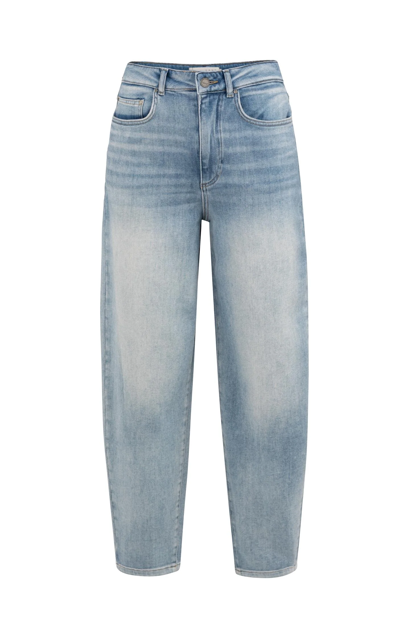 High-waist jeans with loose fit and roll-up legs - Image 2