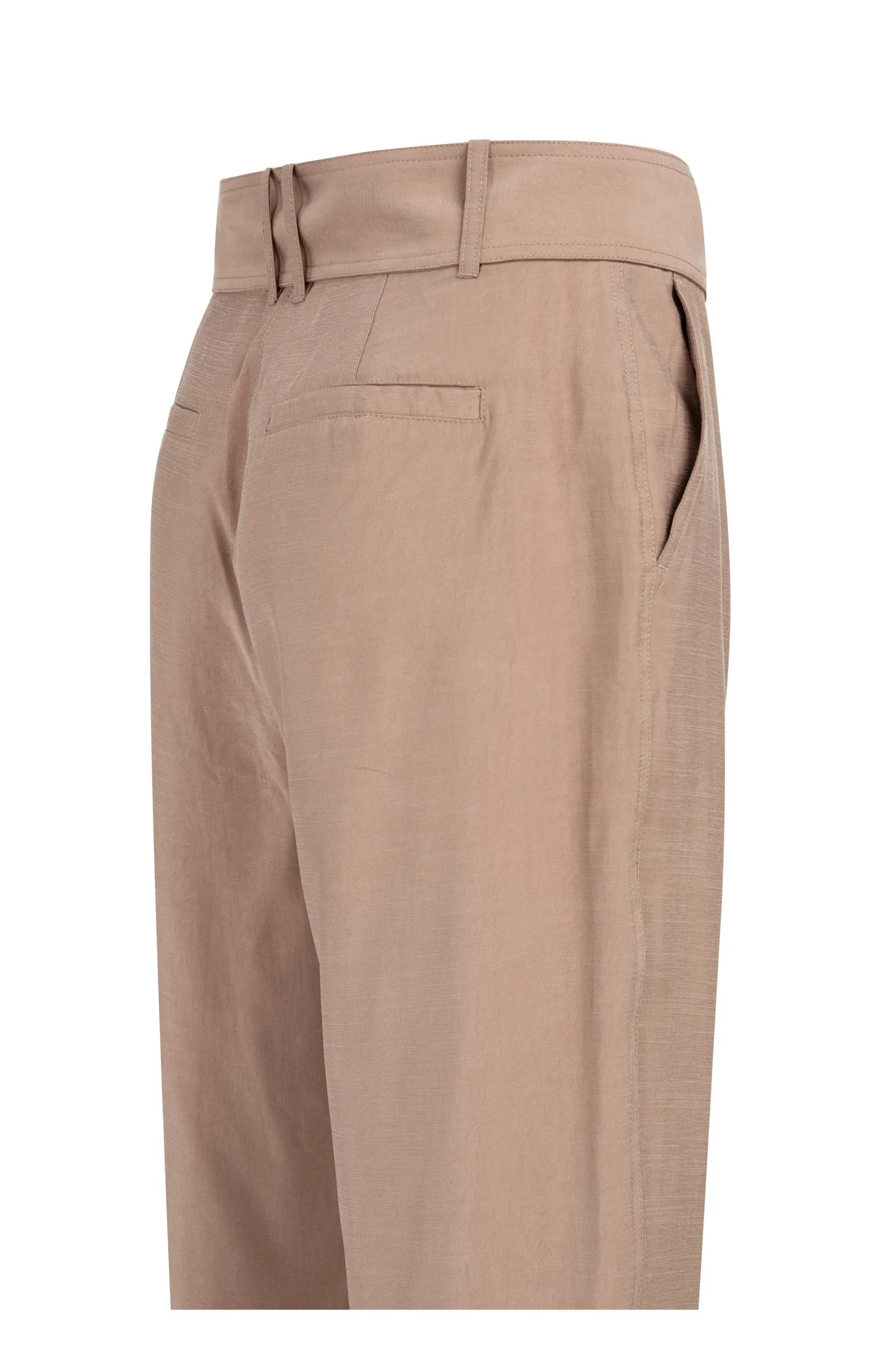 High waist trousers with strap details at the bottom hem - Image 11
