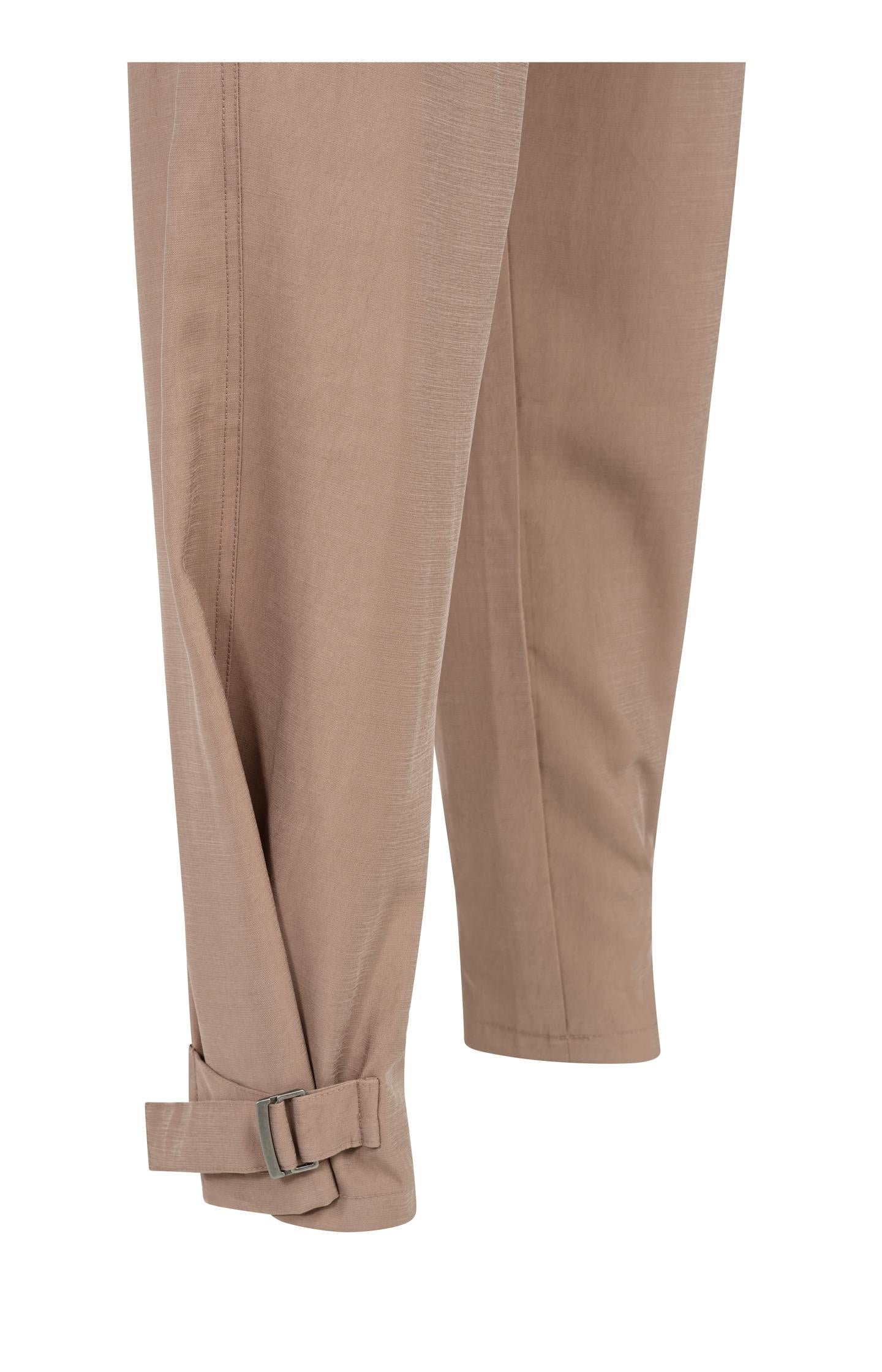 High waist trousers with strap details at the bottom hem - Image 12