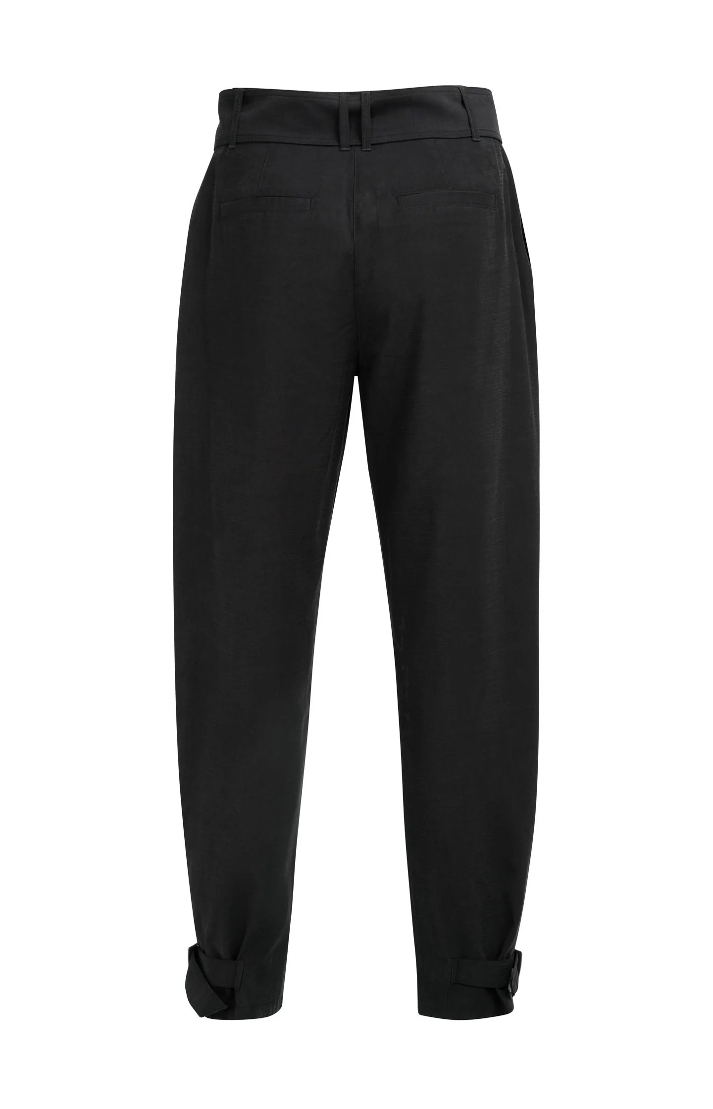High waist trousers with strap details at the bottom hem - Image 11