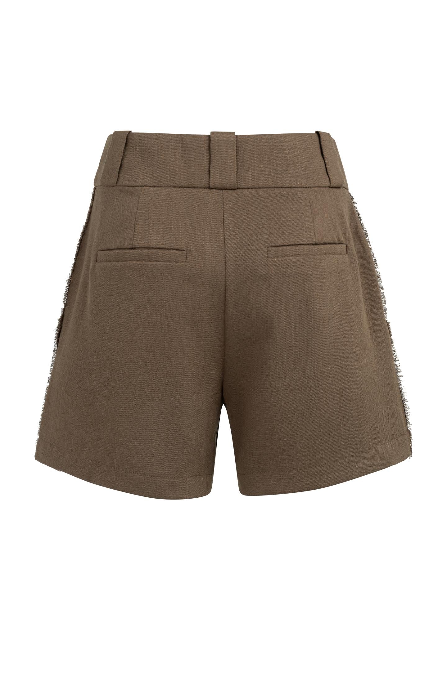 High-waisted shorts in a linen blend - Image 7