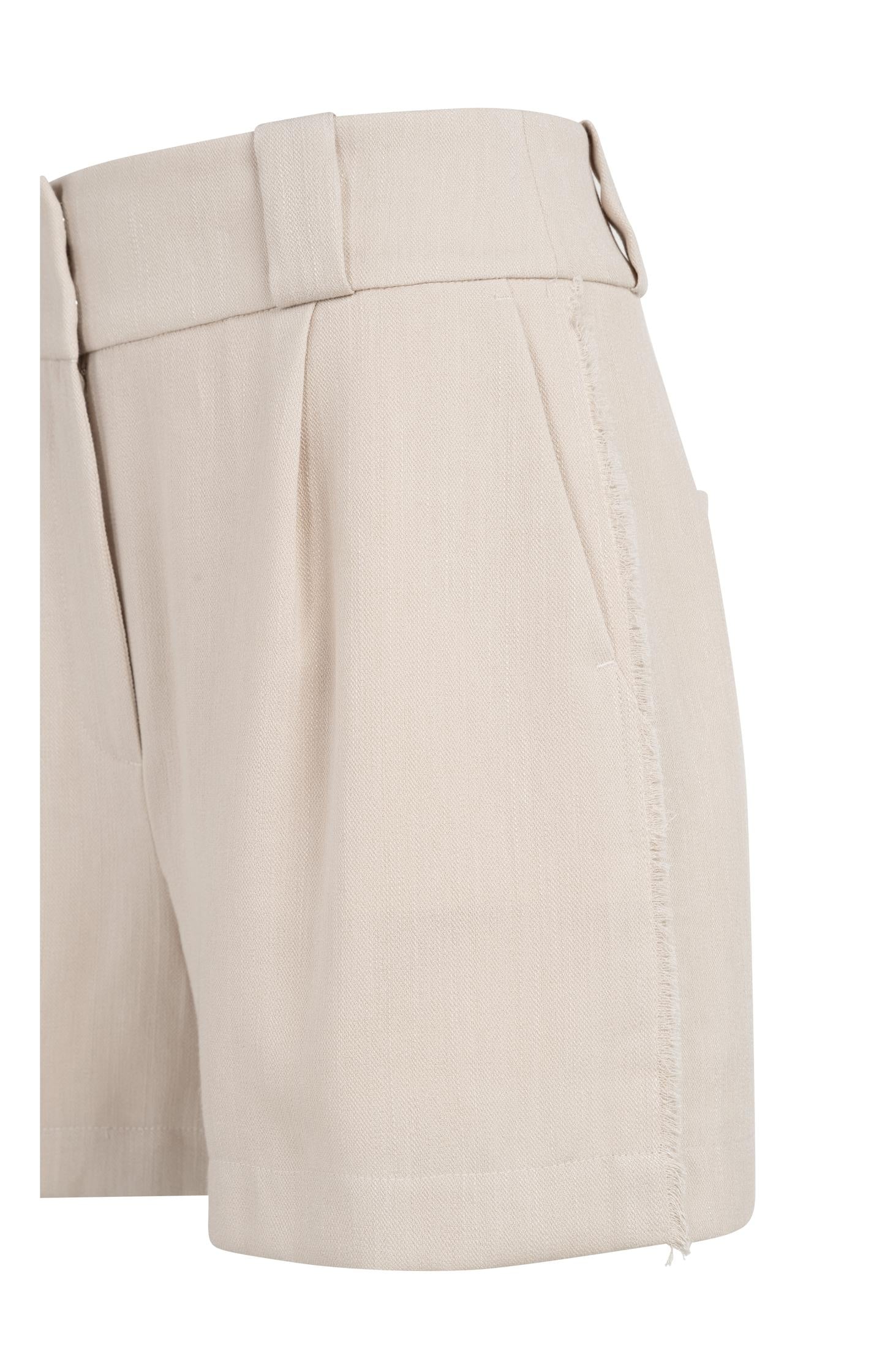 High-waisted shorts in a linen blend - Image 3