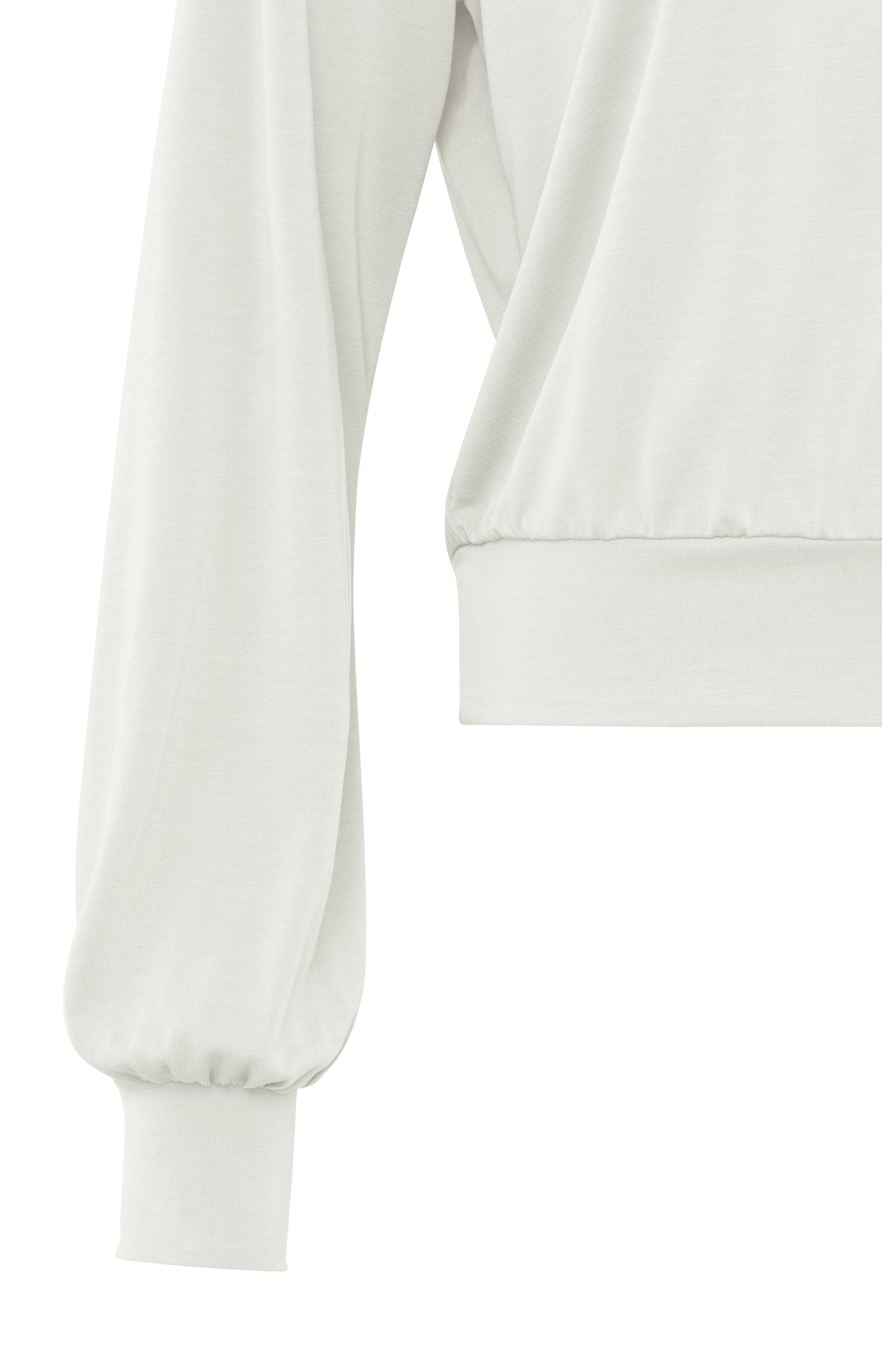 Jersey blouse with balloon sleeves and button closure - Image 4