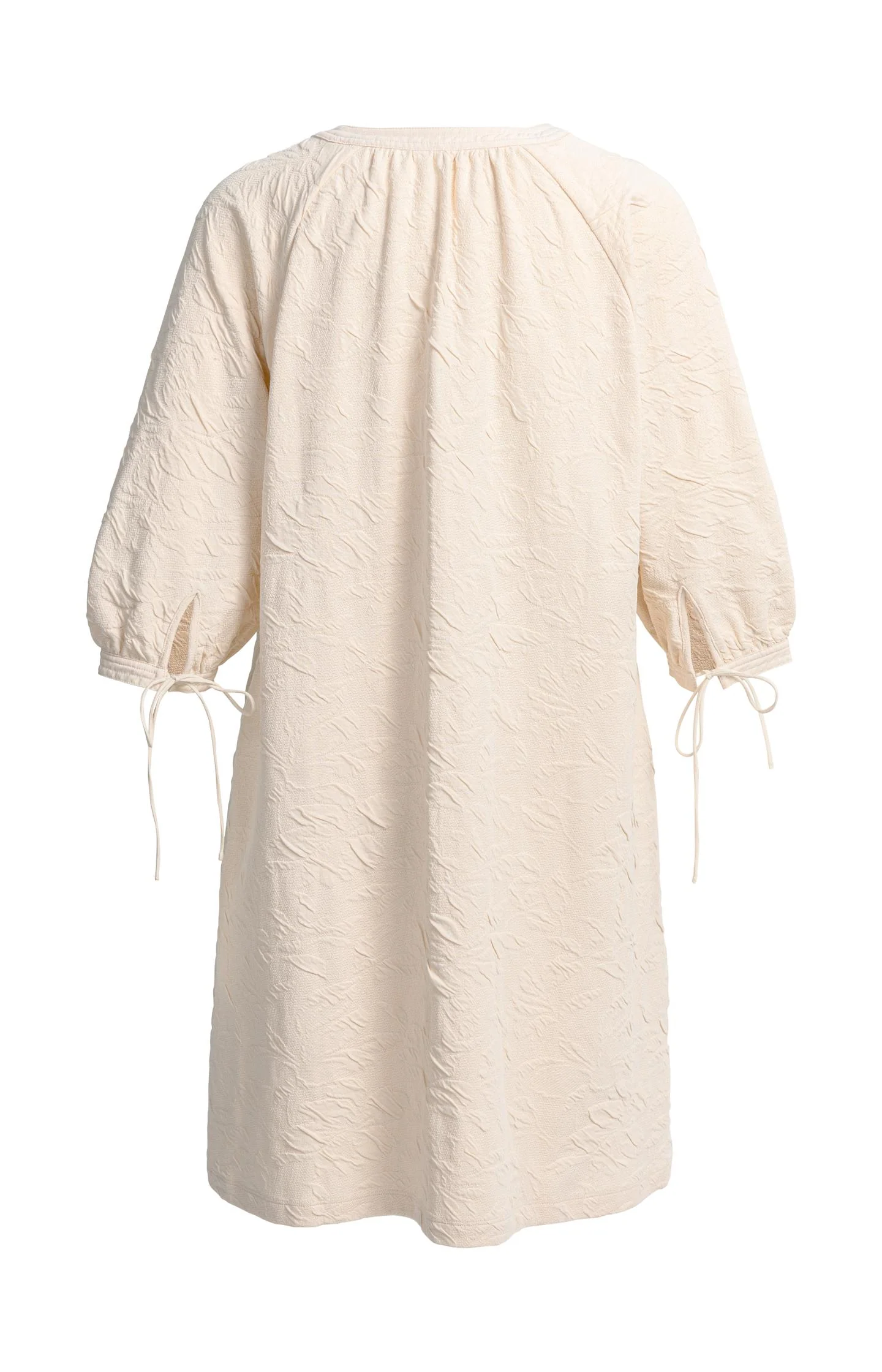 Jersey dress with texture and drawstring details - Image 7