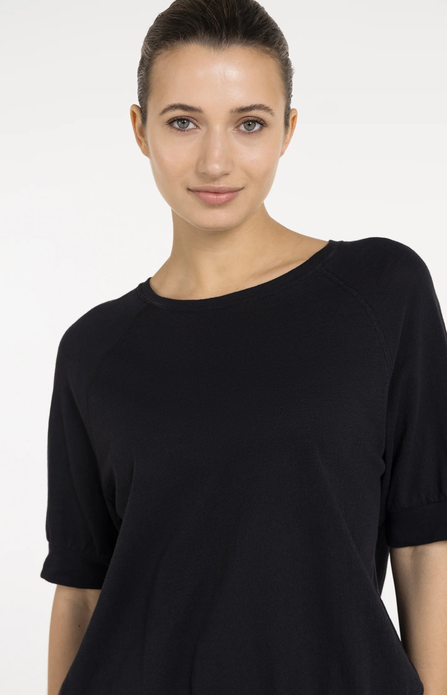 Jersey top with knitted texture - Image 4
