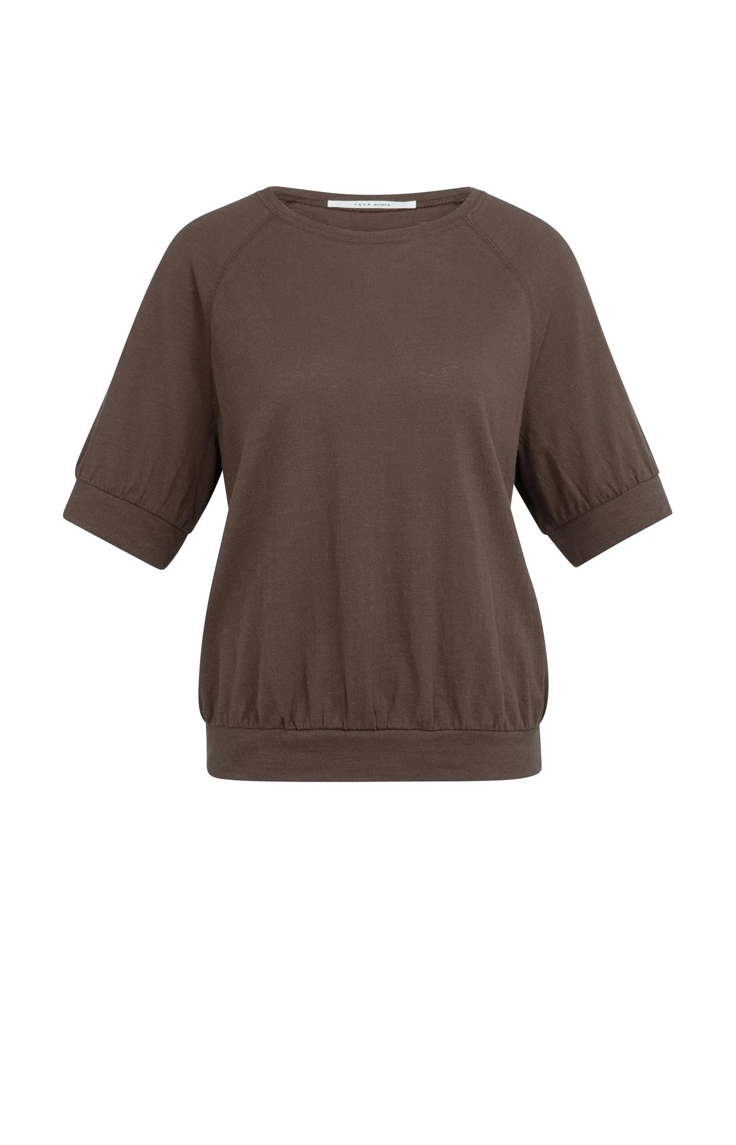Jersey top with knitted texture - Image 2