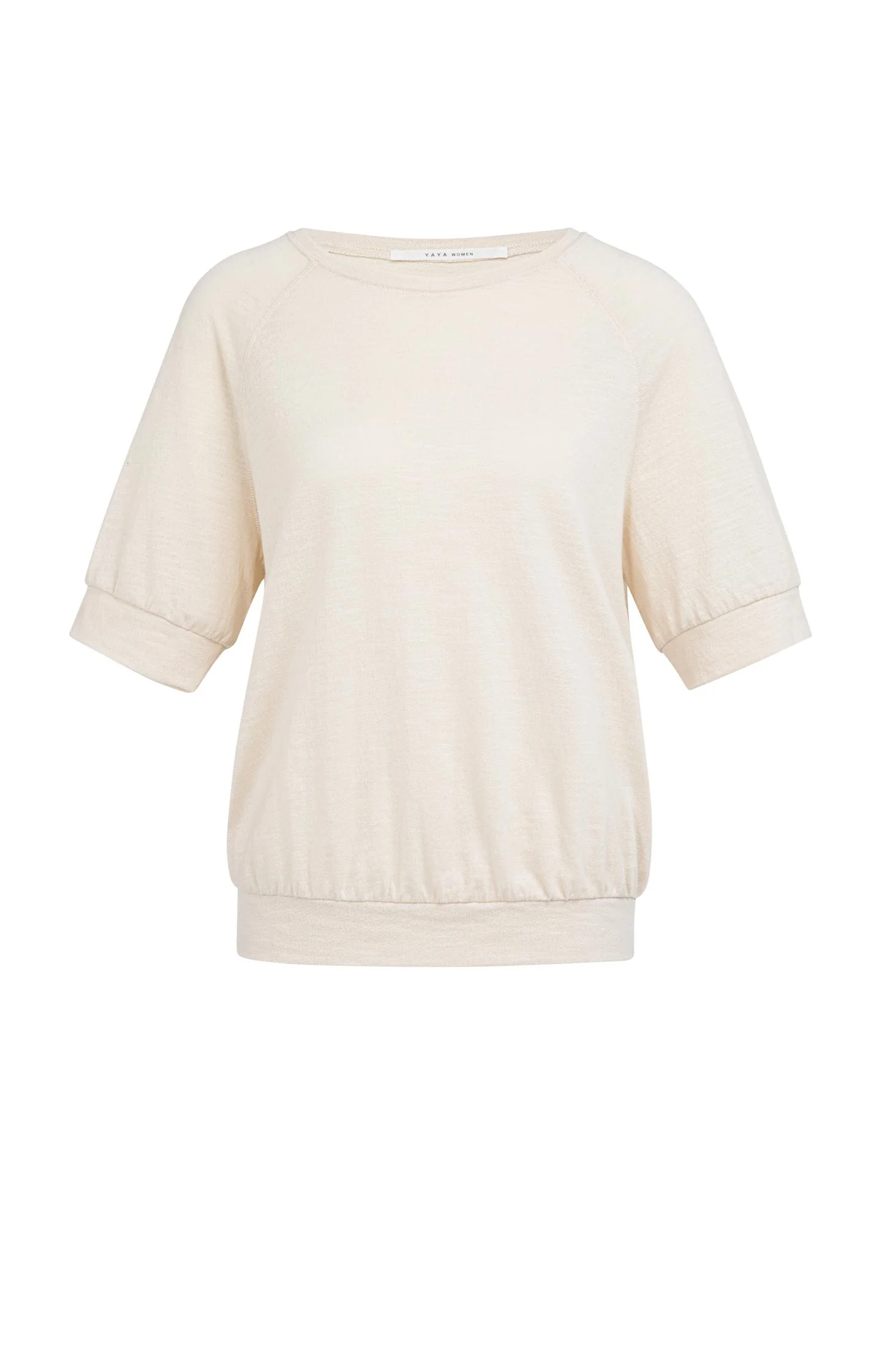Jersey top with knitted texture - Image 2