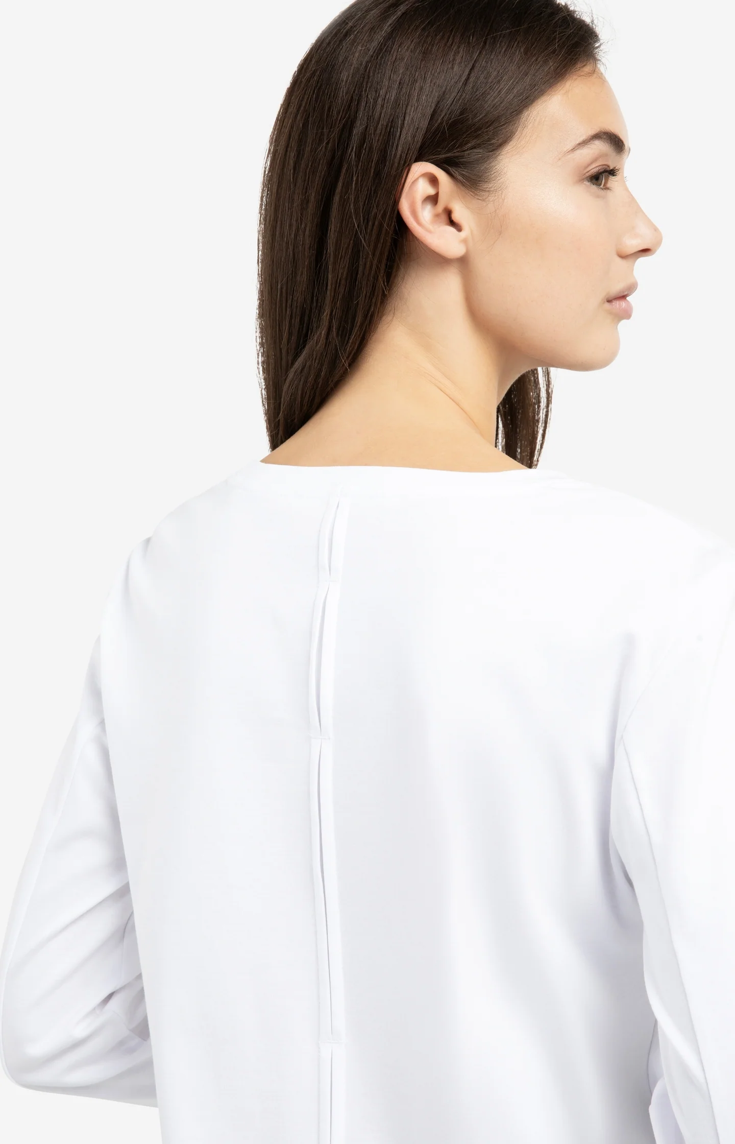 Jersey top with long sleeves and woven cuffs - Image 4