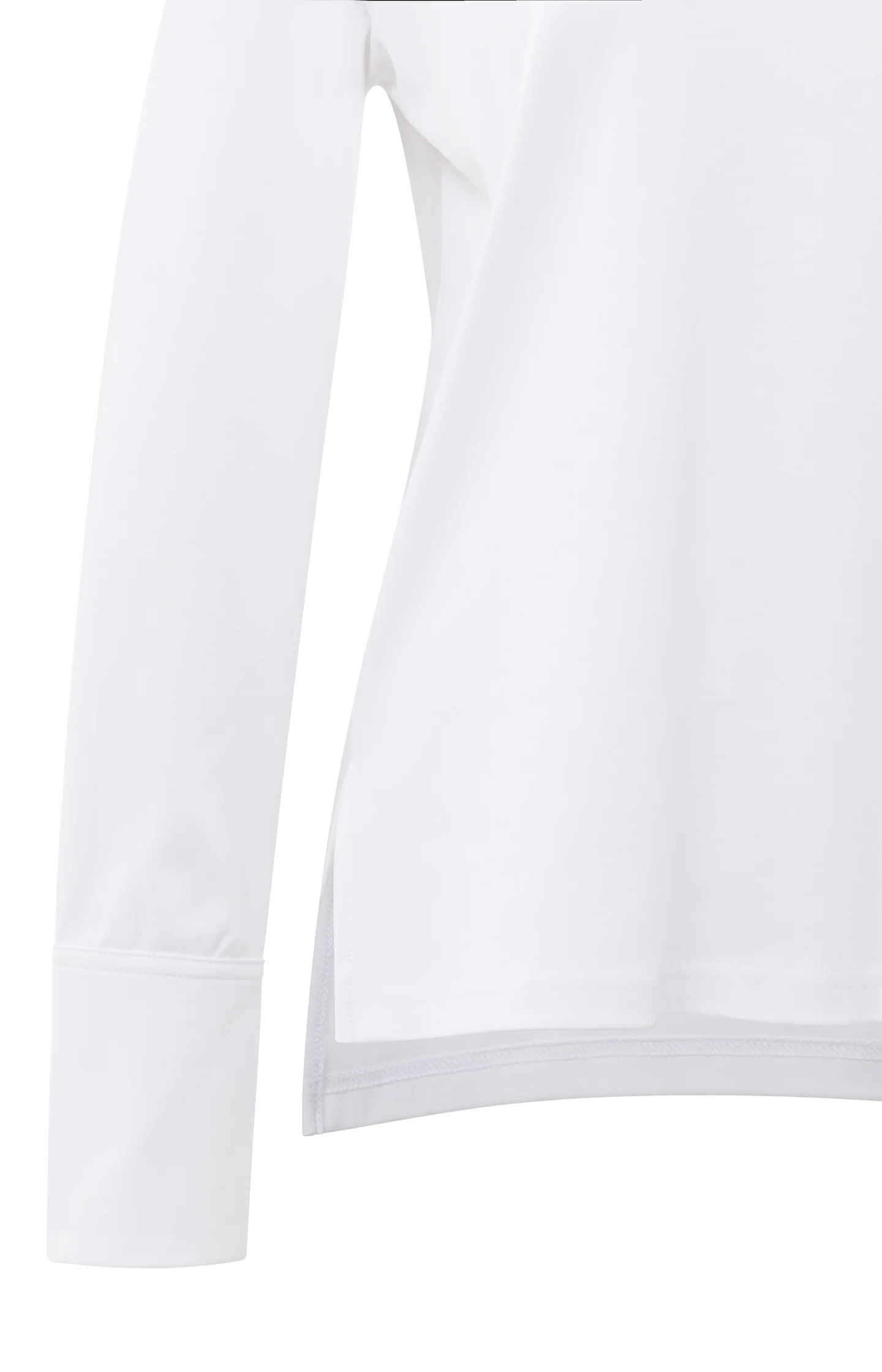 Jersey top with long sleeves and woven cuffs - Image 7