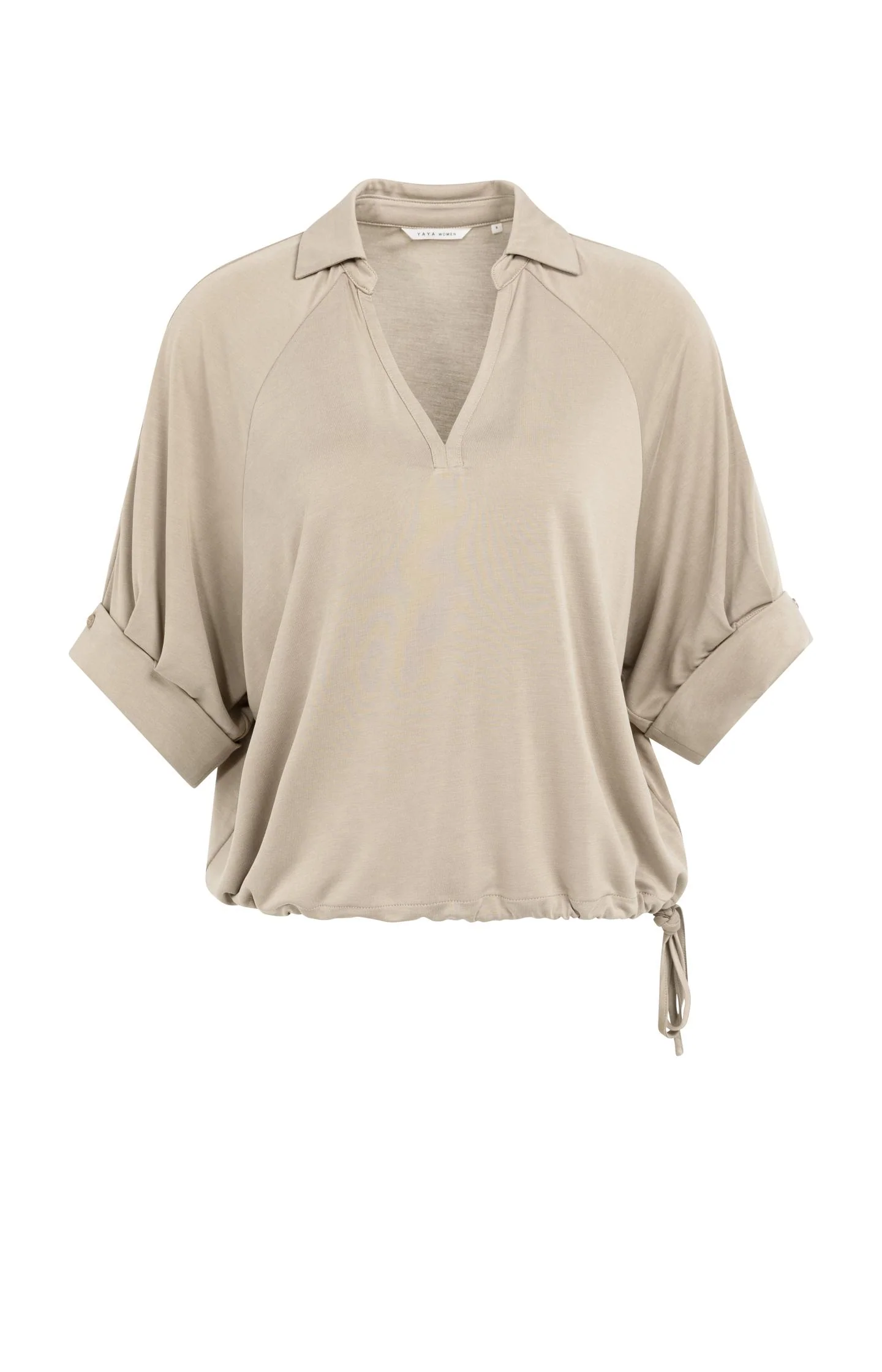 Jersey top with pleated sleeves - Image 2