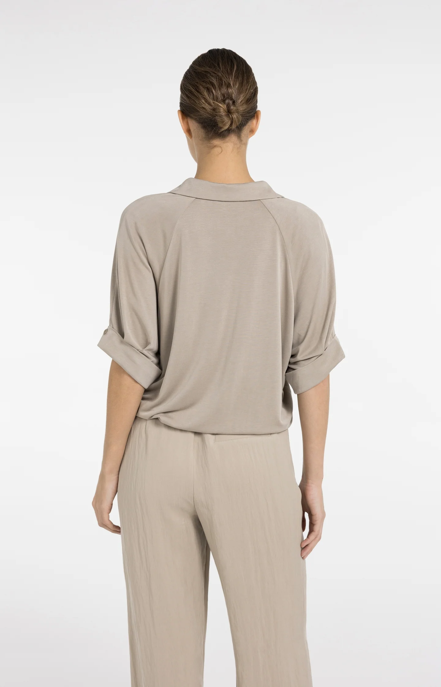 Jersey top with pleated sleeves - Image 3