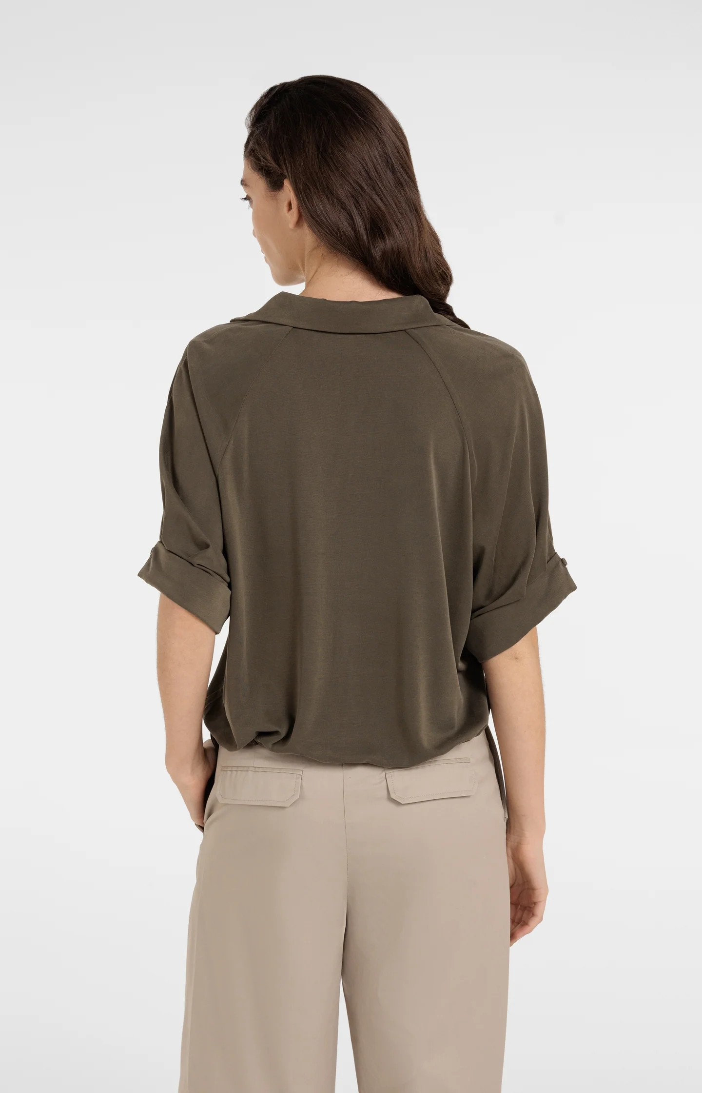 Jersey top with pleated sleeves - Image 3