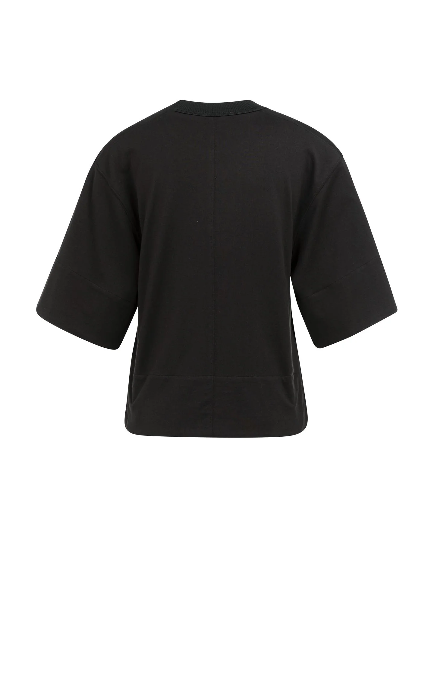 Jersey top with woven details and short sleeves - Image 8