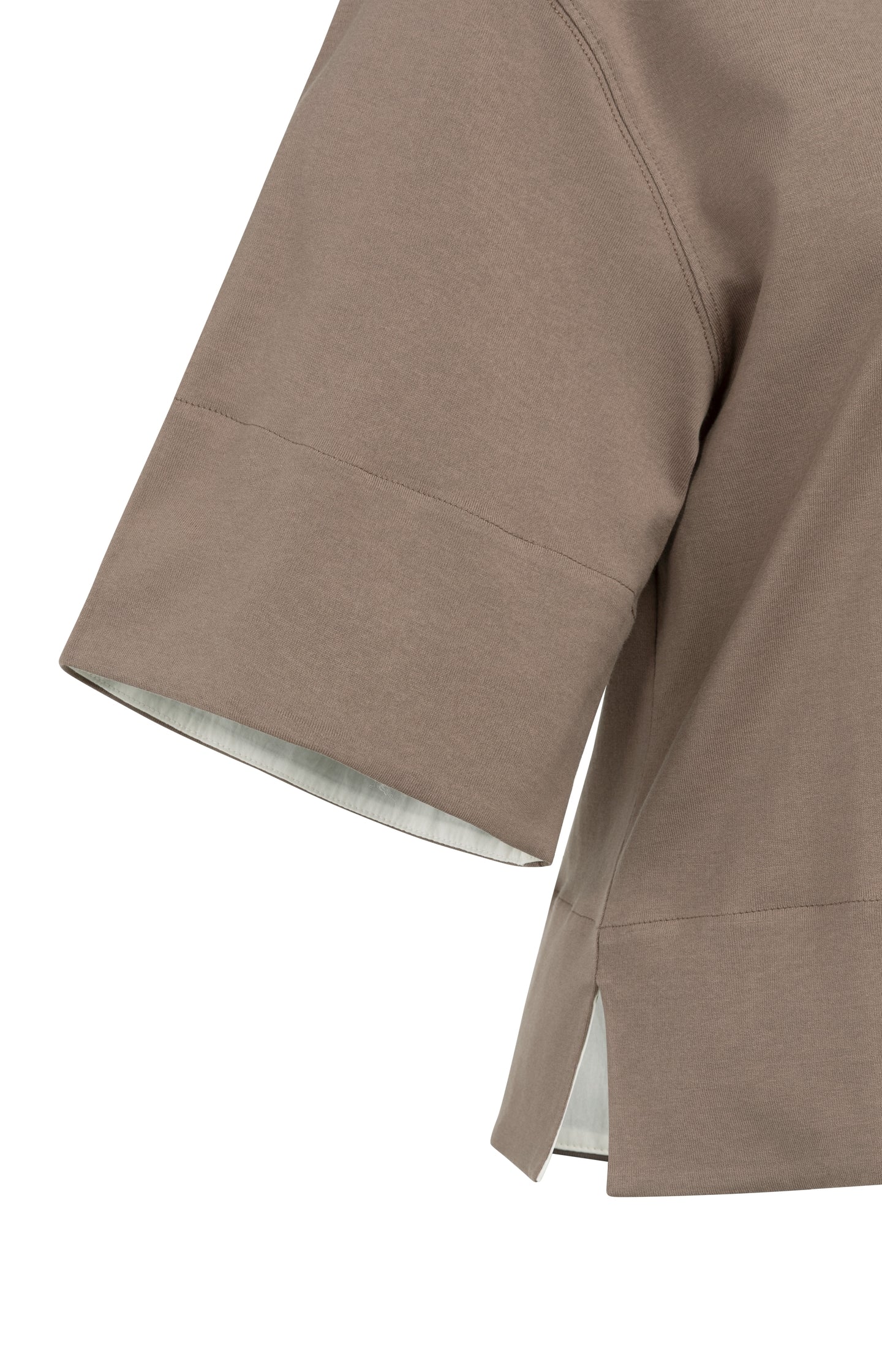 Jersey top with woven details and short sleeves - Image 10