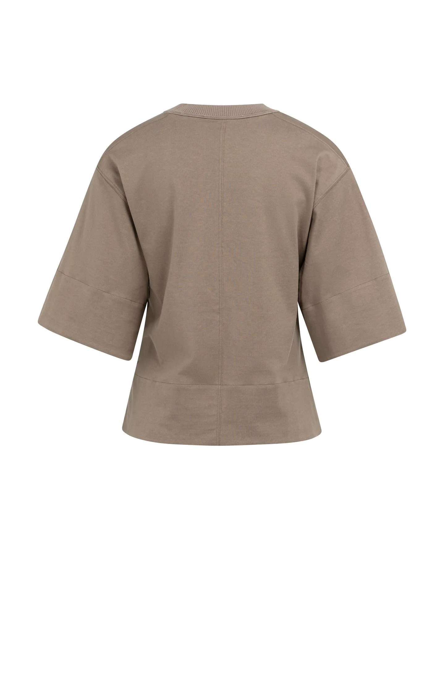Jersey top with woven details and short sleeves - Image 9