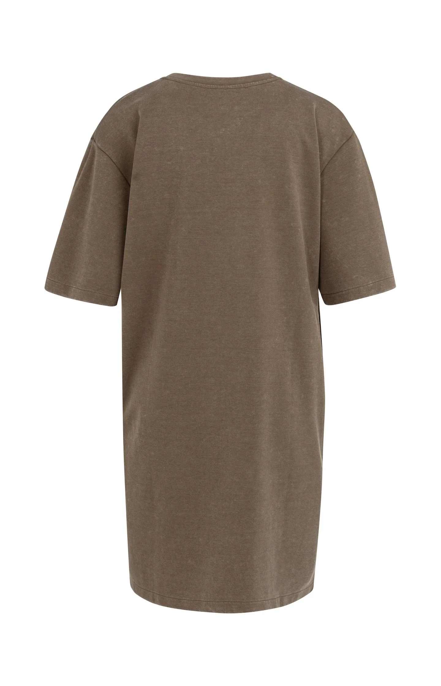 Jersey V-neck dress with washed look and tie belt - Image 9