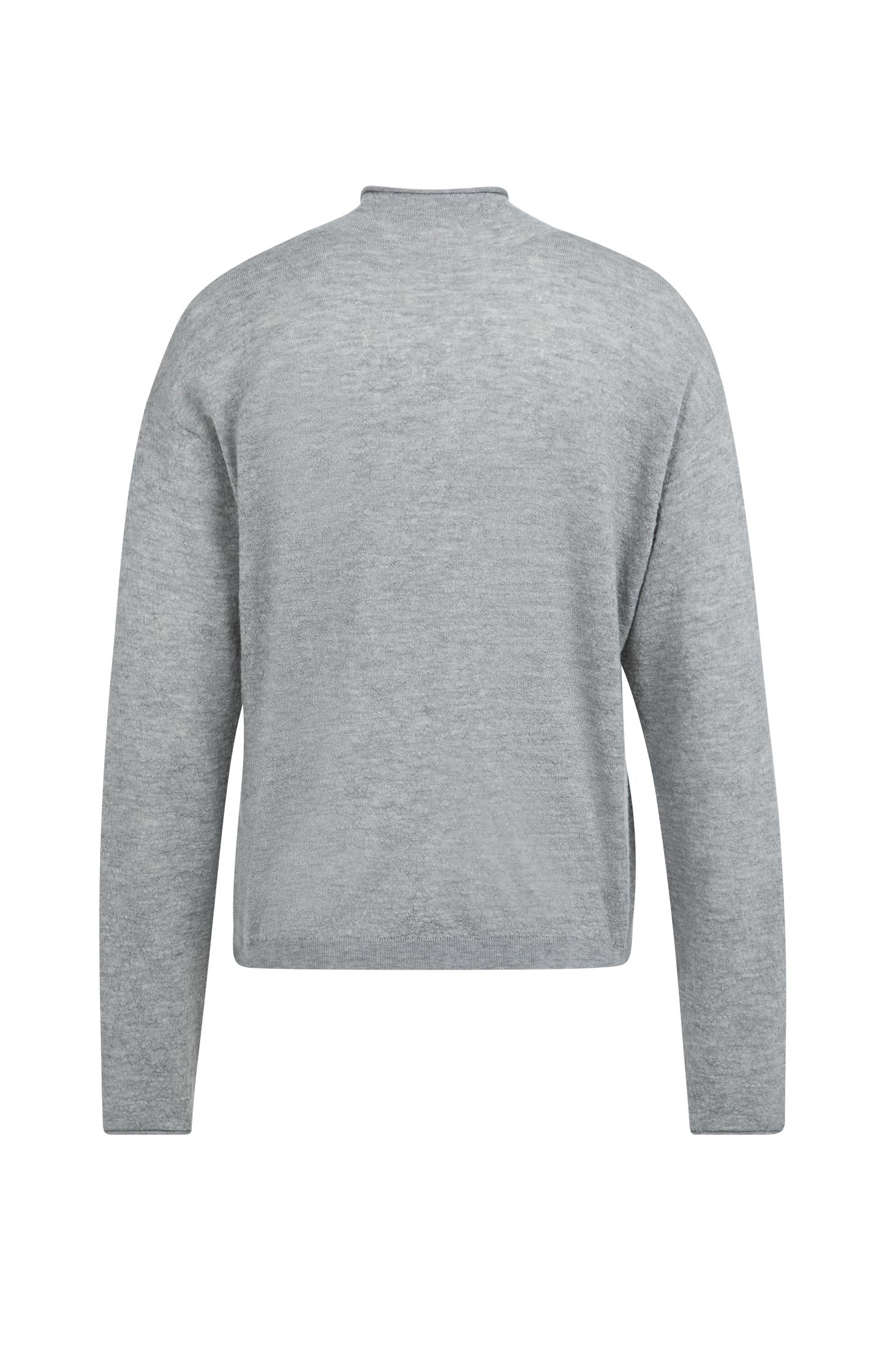 Knitted cardigan with high neck and zipper - Image 7