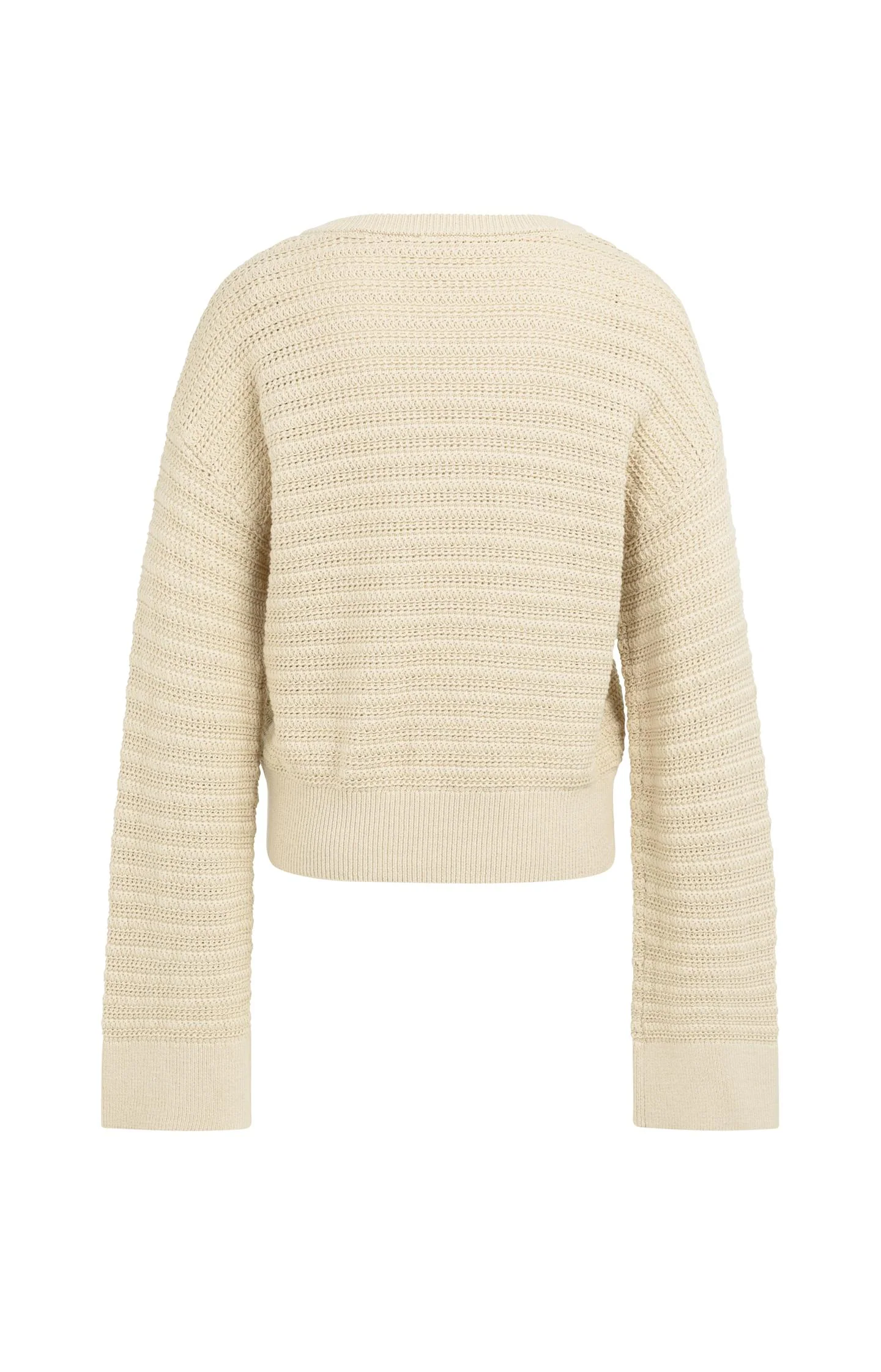 Knitted cardigan with V-neck and diagonal placket - Image 8