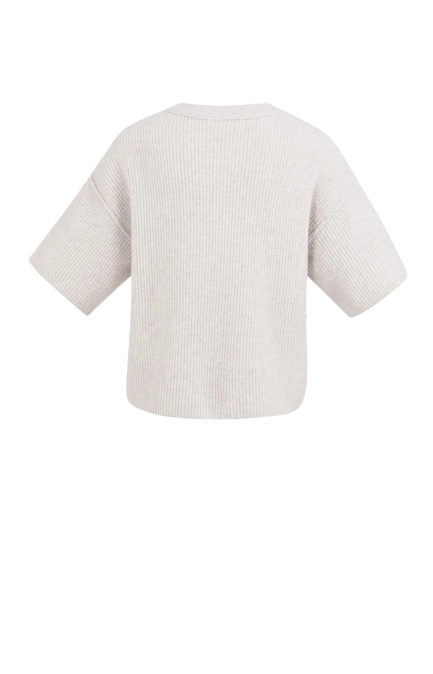 Knitted cardigan with wide short sleeves and buttons - Image 7