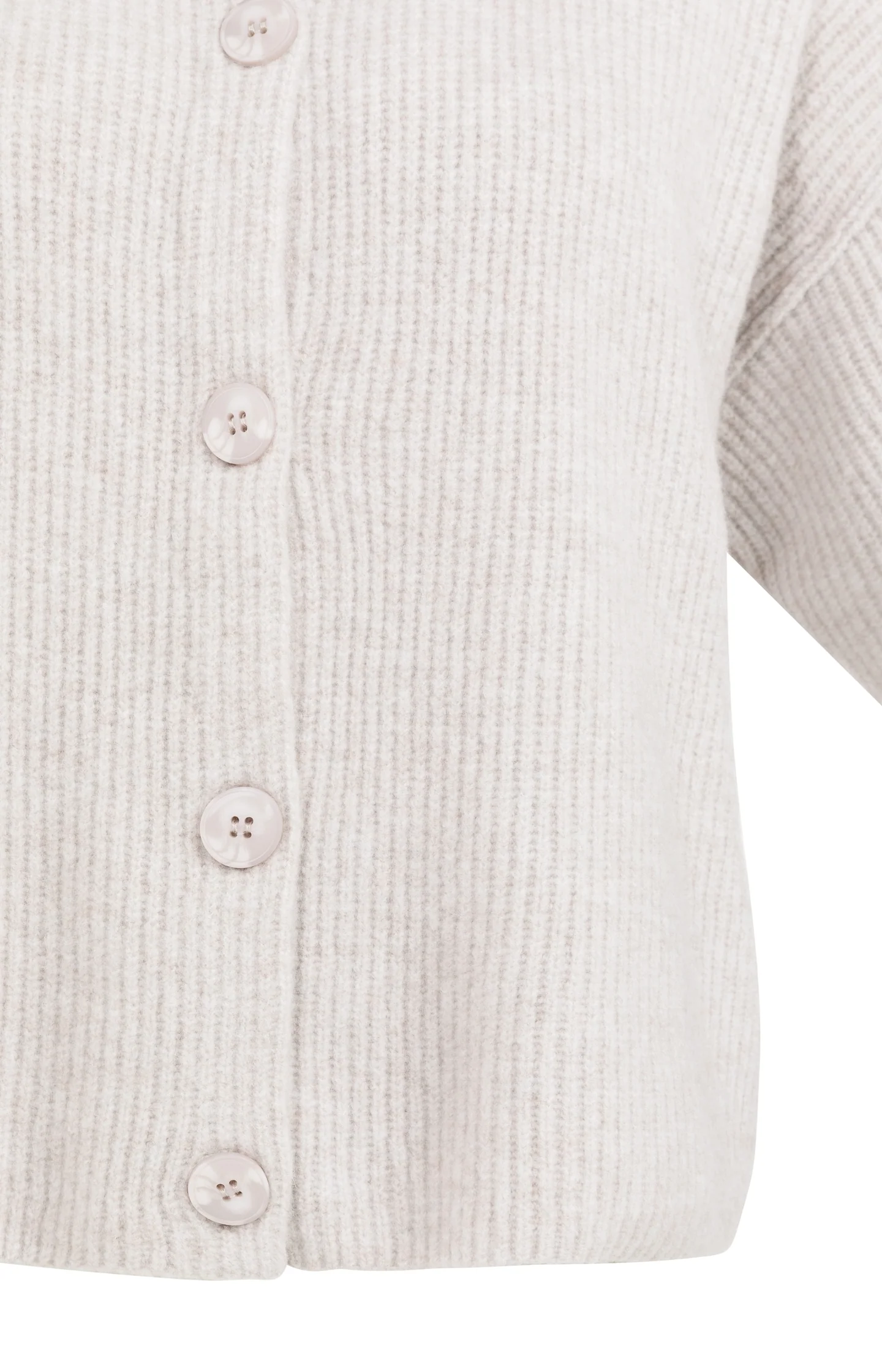 Knitted cardigan with wide short sleeves and buttons - Image 8