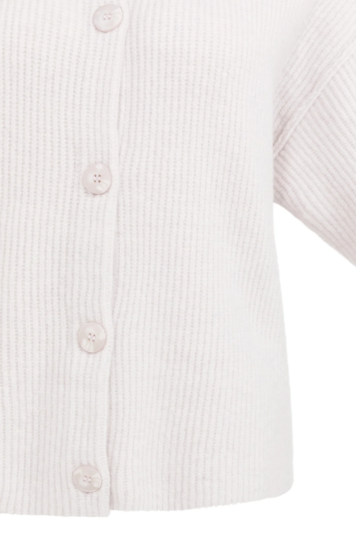 Knitted cardigan with wide short sleeves and buttons - Image 7