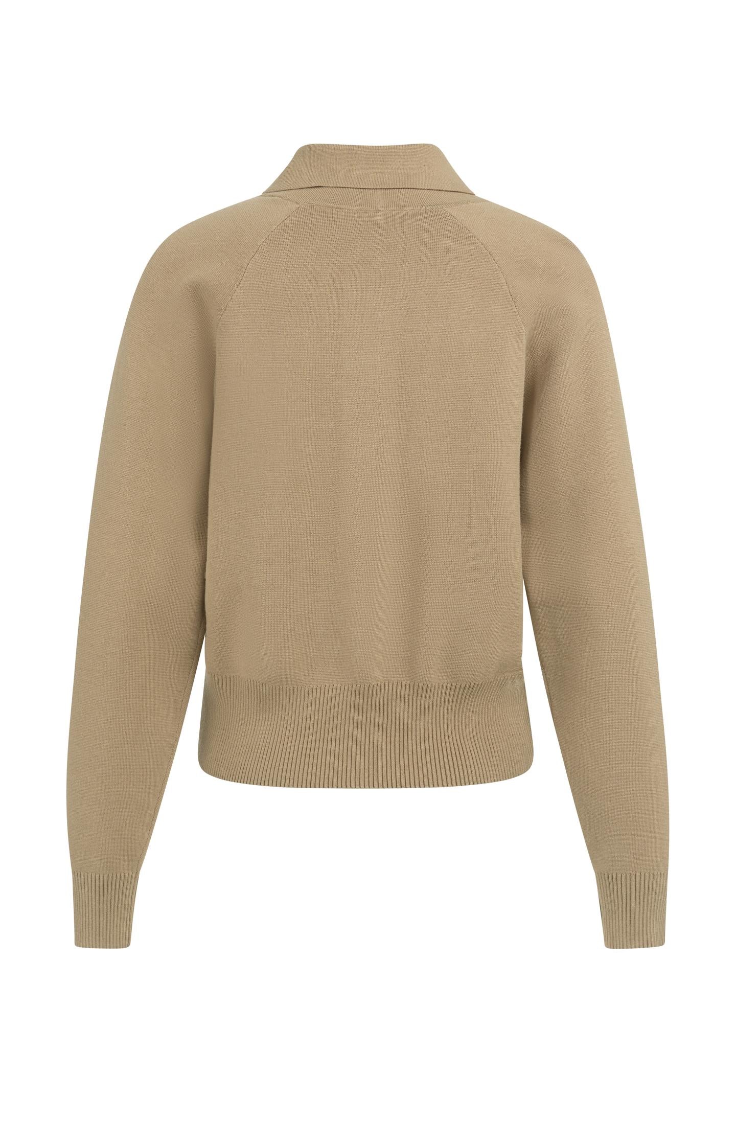 Knitted cardigan with zipper and collar - Image 6
