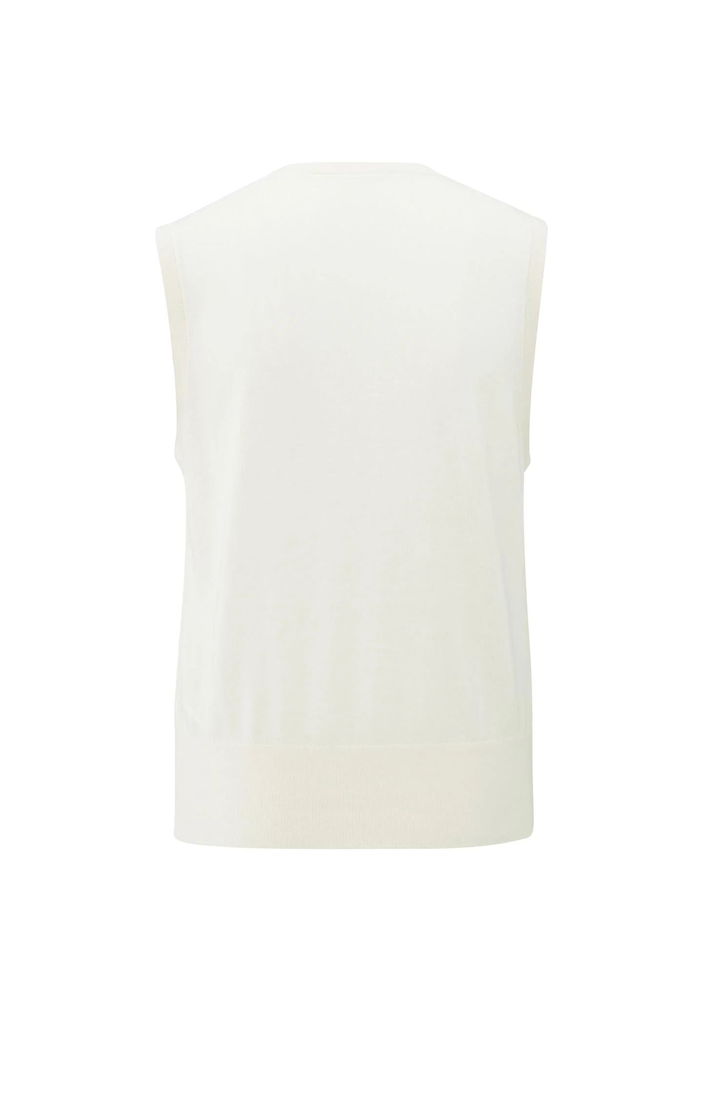 Knitted gilet with fine rib trims and button closure - Image 6