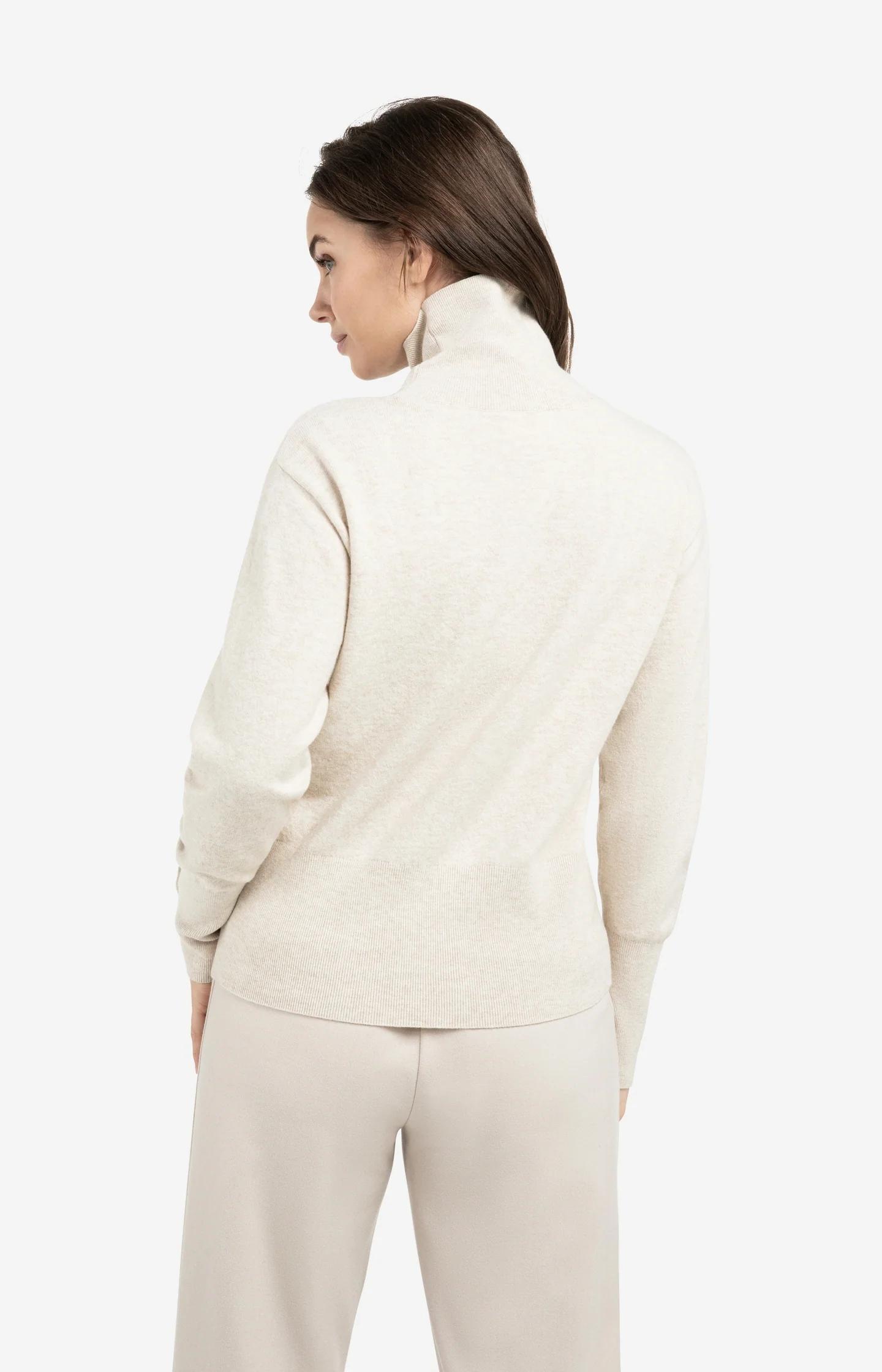 Knitted high neck sweater with button details - Image 4