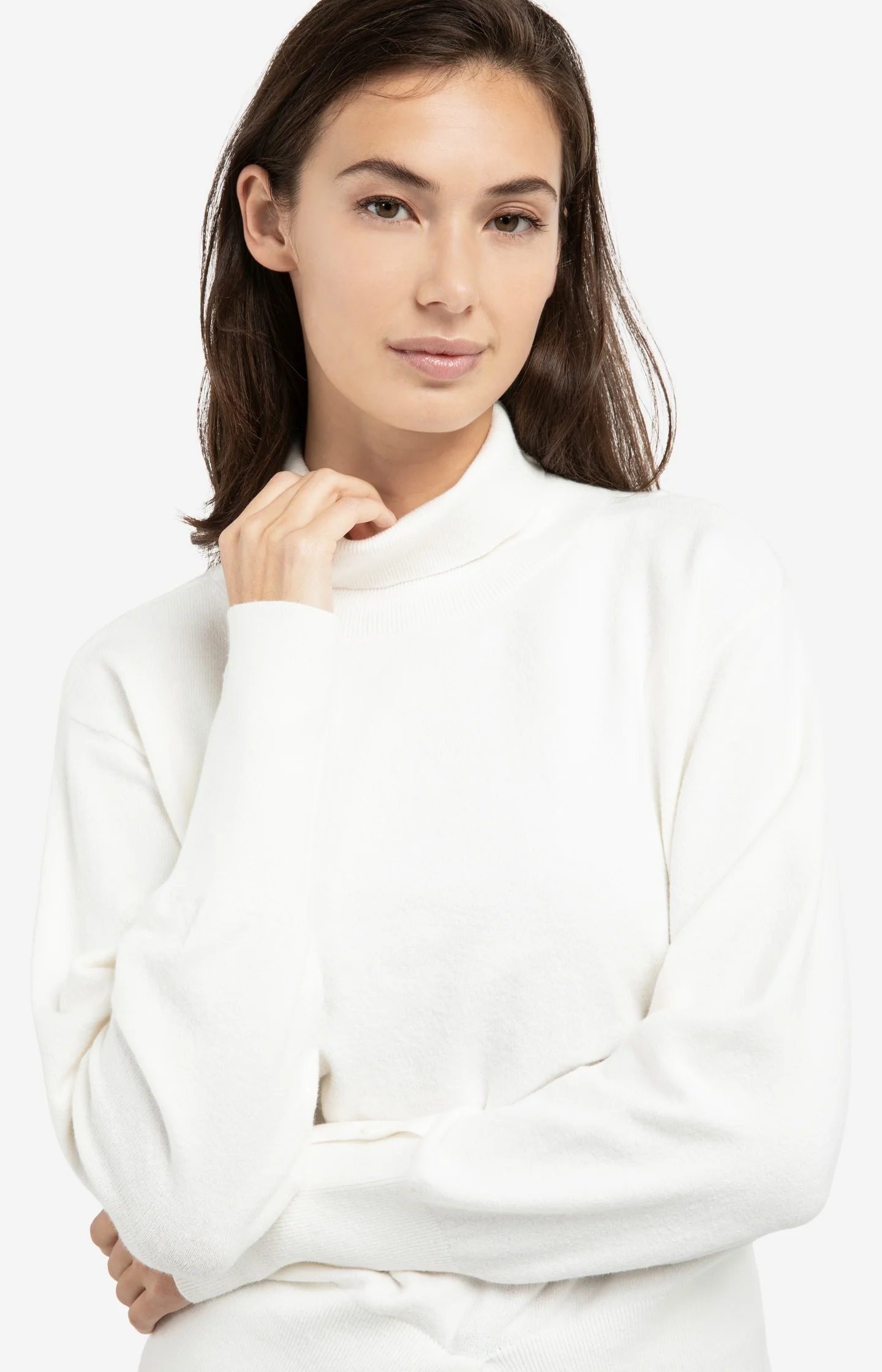 Knitted high neck sweater with button details - Image 5