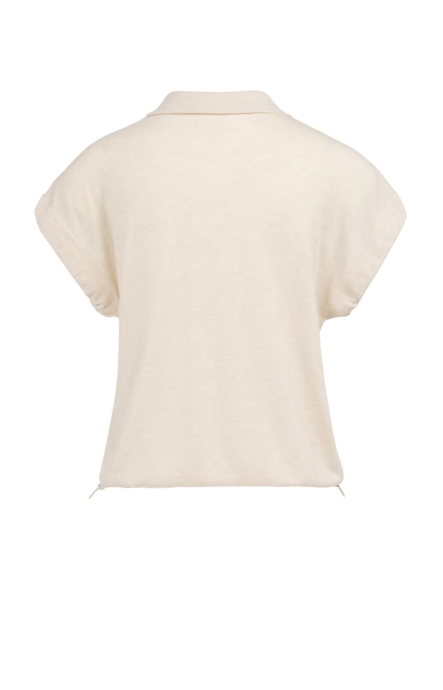 Knitted polo with drawstring hem - Image 9
