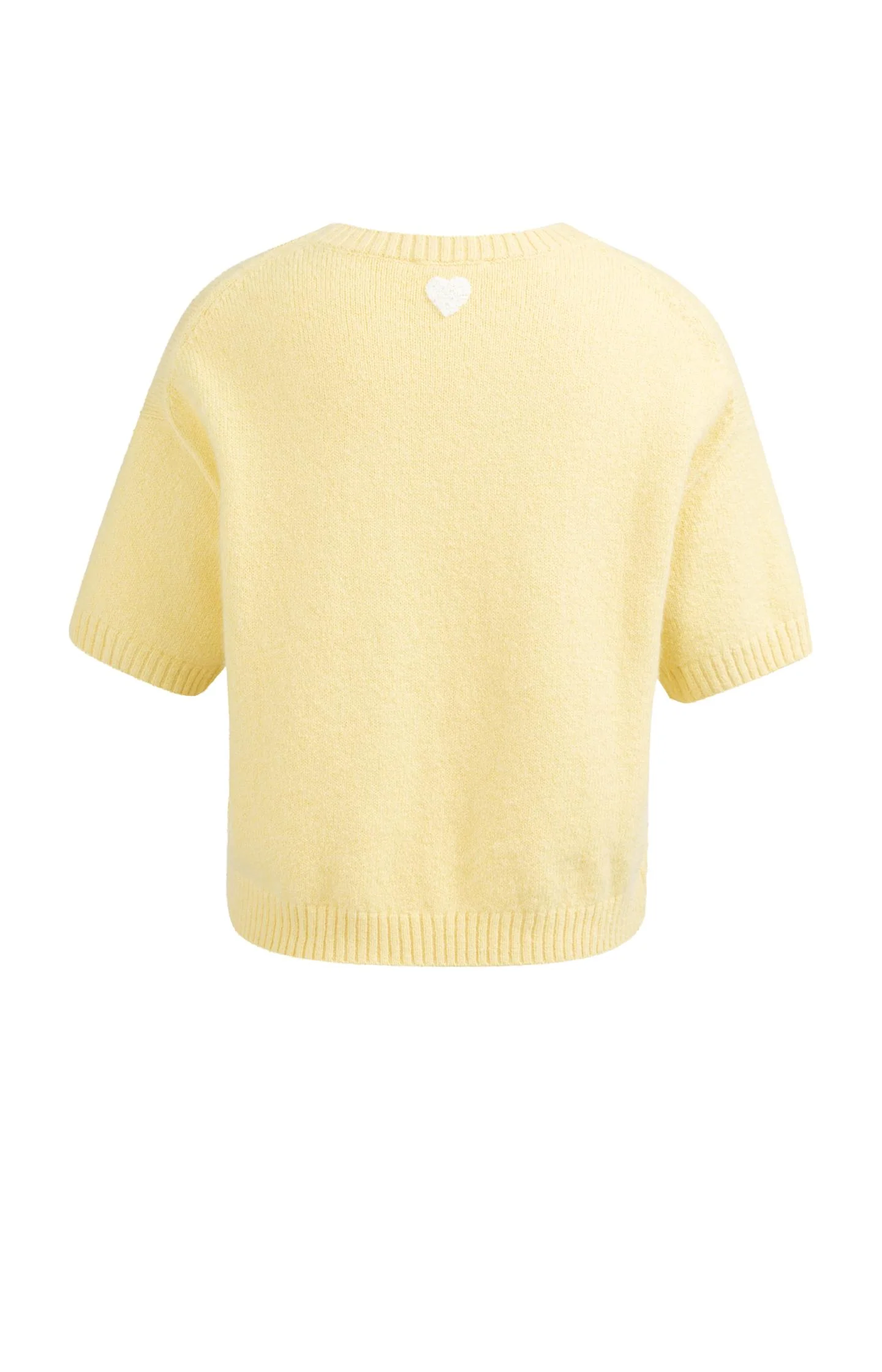 Knitted short sleeve sweater with artwork - Image 7