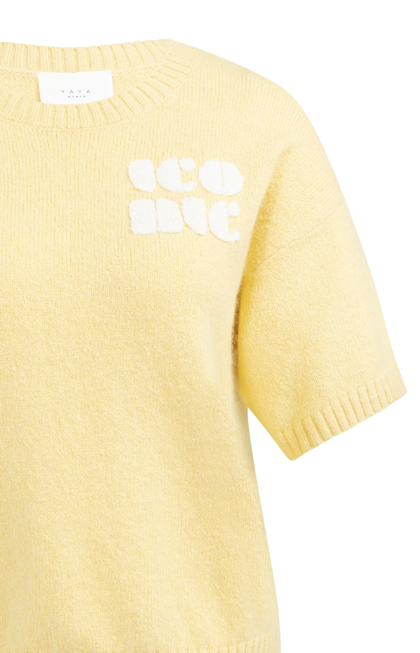 Knitted short sleeve sweater with artwork - Image 8