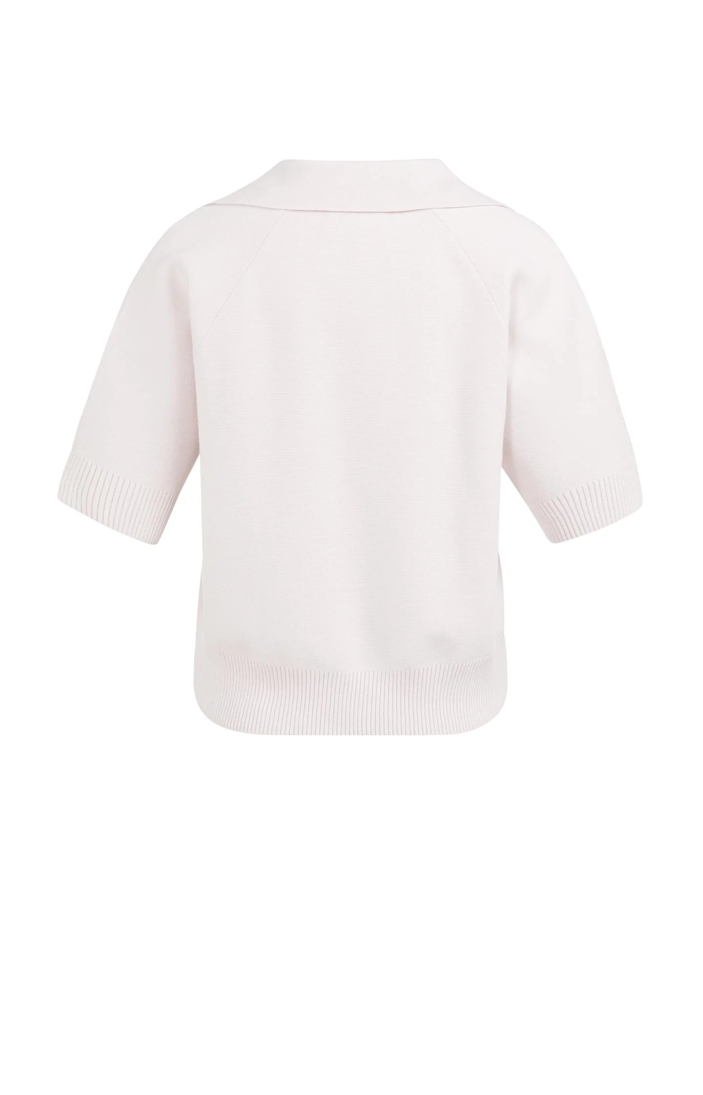 Knitted sweater with collar and short sleeves - Image 6