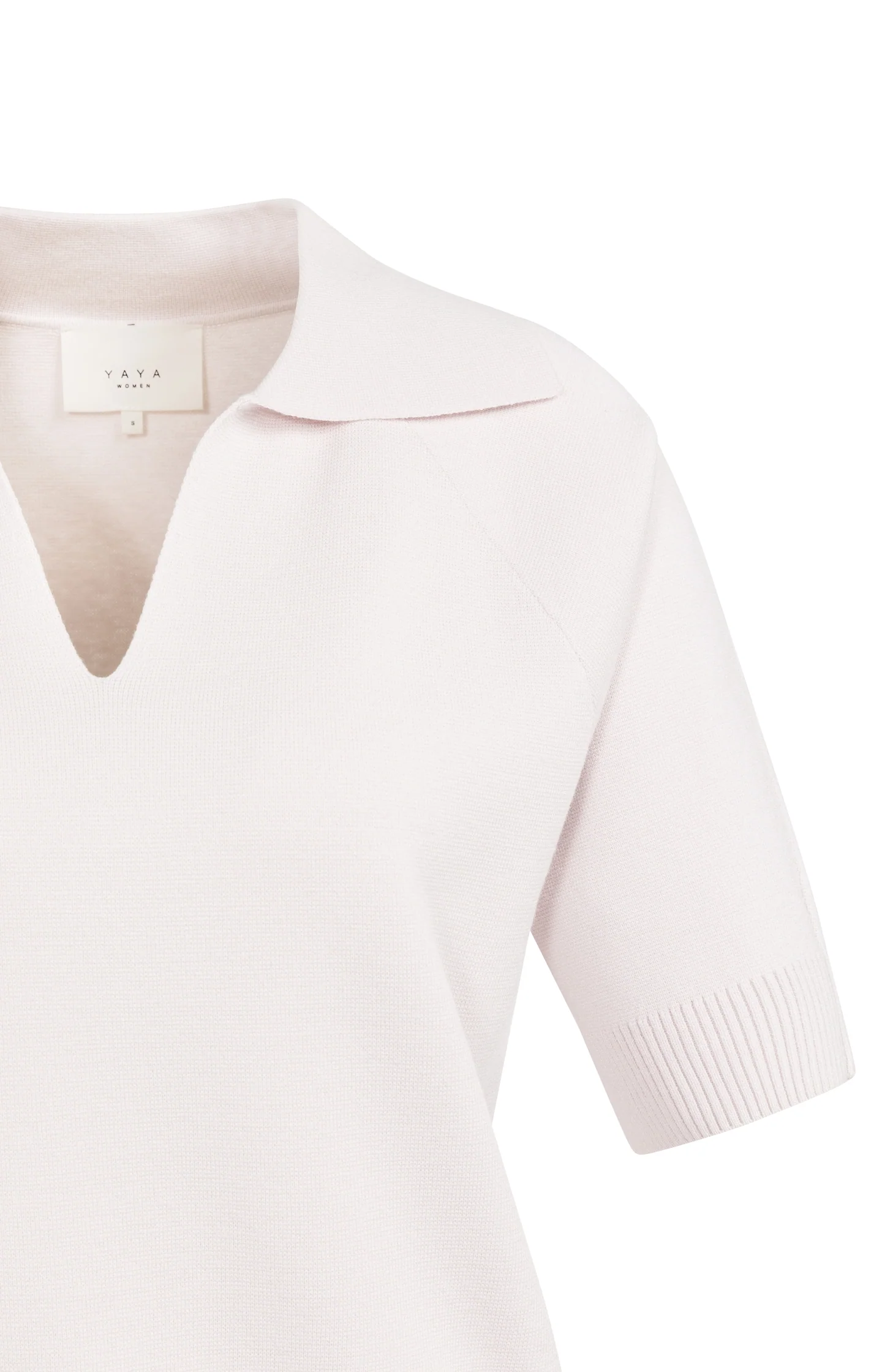 Knitted sweater with collar and short sleeves - Image 7