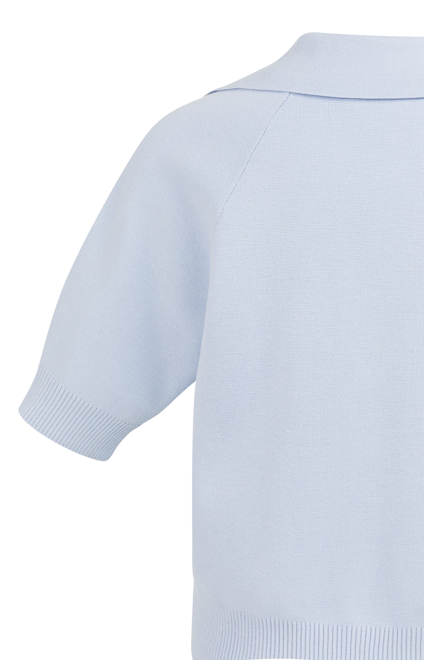 Knitted sweater with collar and short sleeves - Image 7