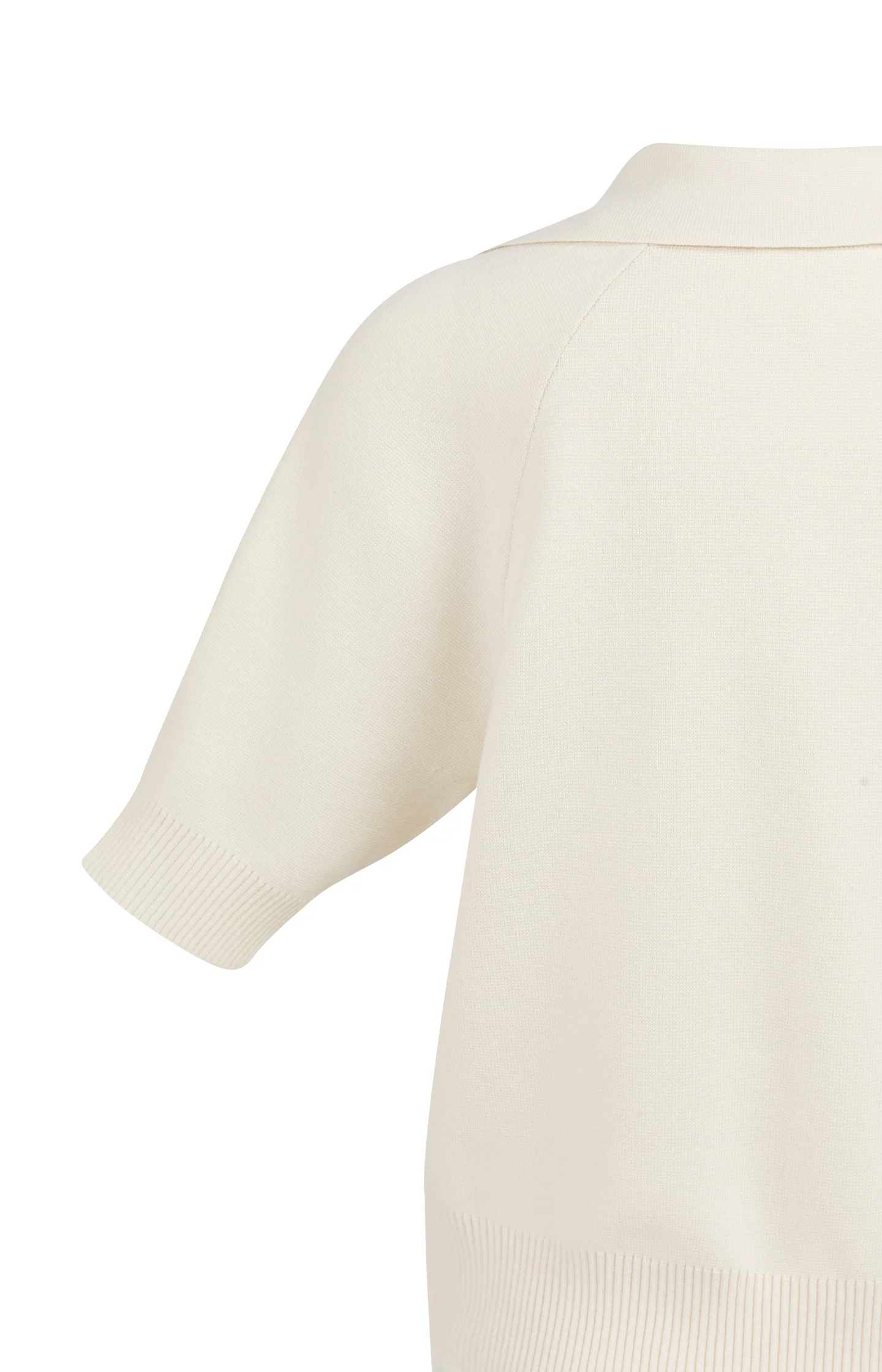 Knitted sweater with collar and short sleeves - Image 7