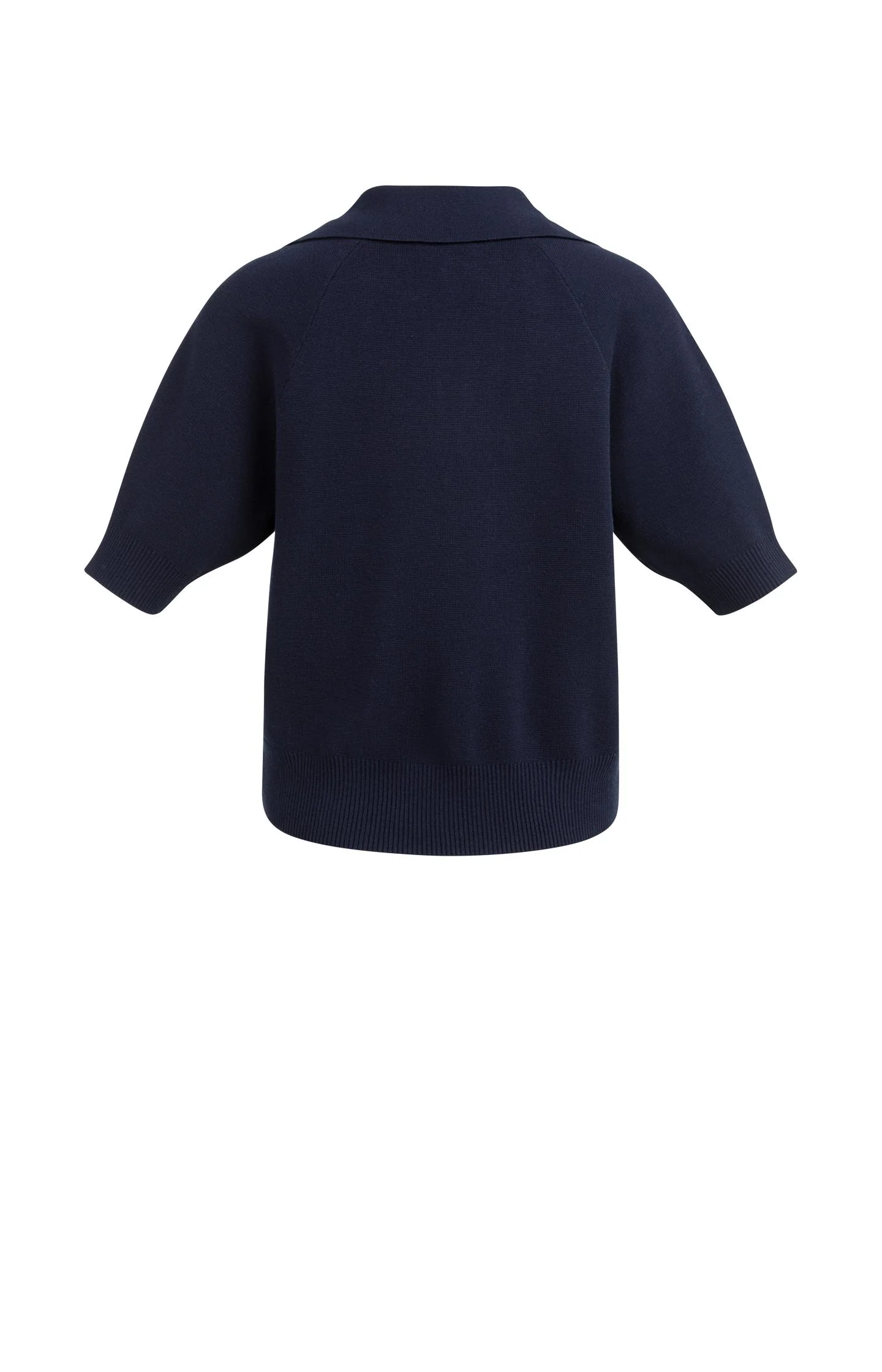 Knitted sweater with collar and short sleeves - Image 7