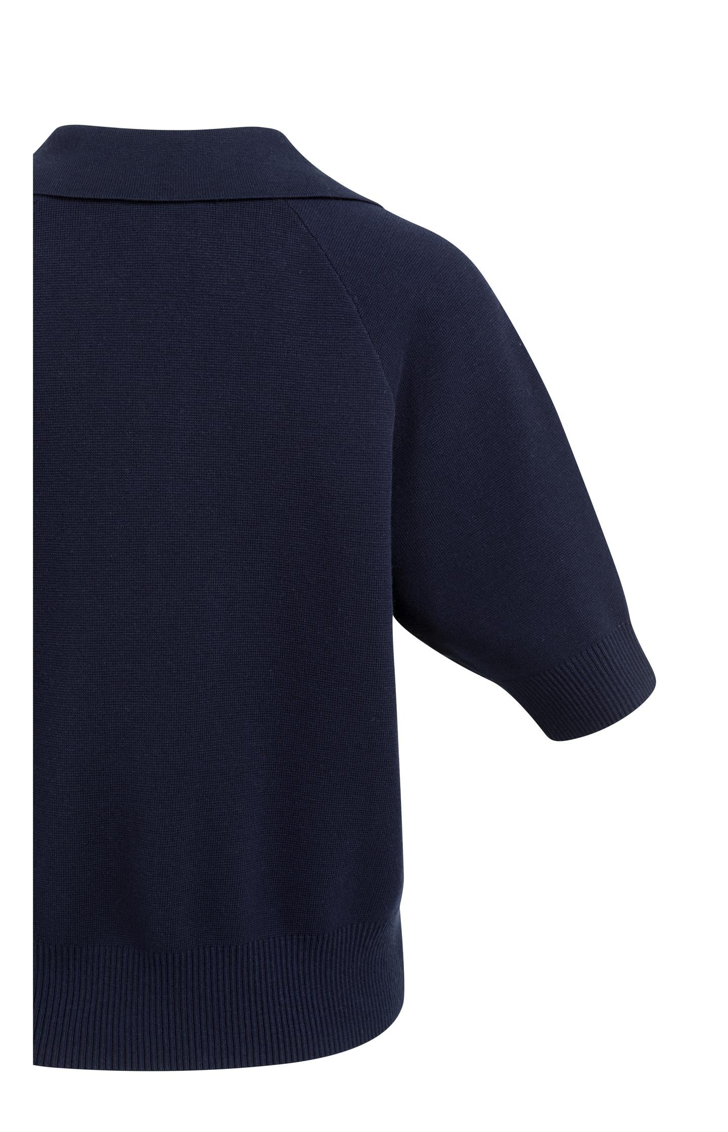 Knitted sweater with collar and short sleeves - Image 8